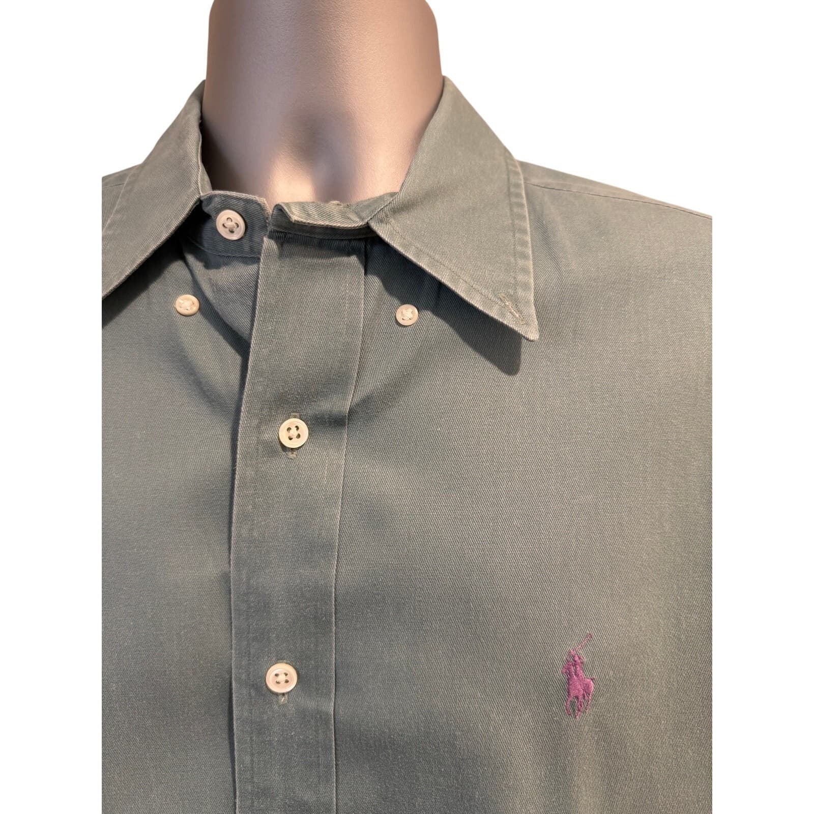 Ralph Lauren Gray Long Sleeve Button-Front Shirt Size Large - Thumbnail 2