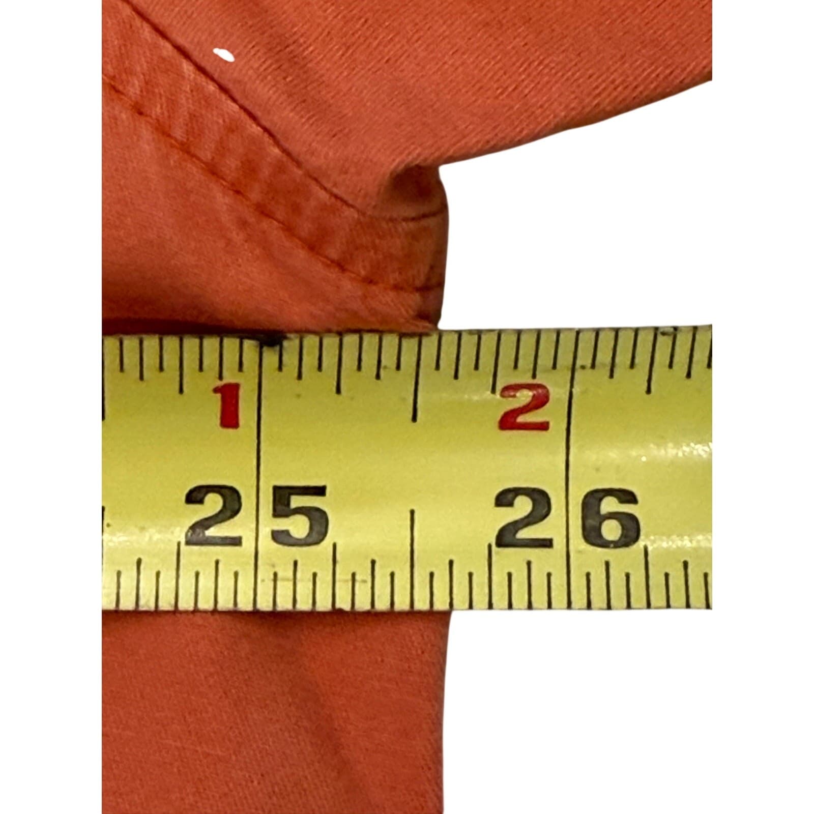 John Ashford Mens XL Salmon Orange 100% Cotton Long Sleeve Shirt Pocket - Thumbnail 5
