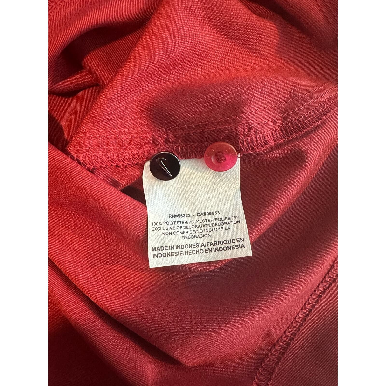Nike Dri-fit University of Oklahoma Golf Shirt Maroon and White XL - Thumbnail 7