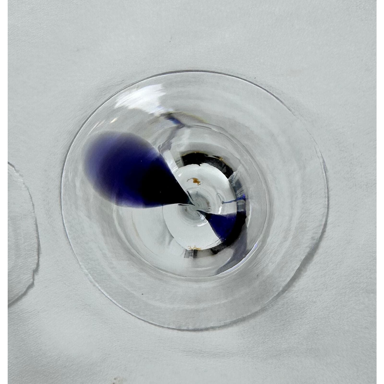 Artland 2 Wine Goblets 1 Blue & 1 Purple Teardrop EX - Thumbnail 6