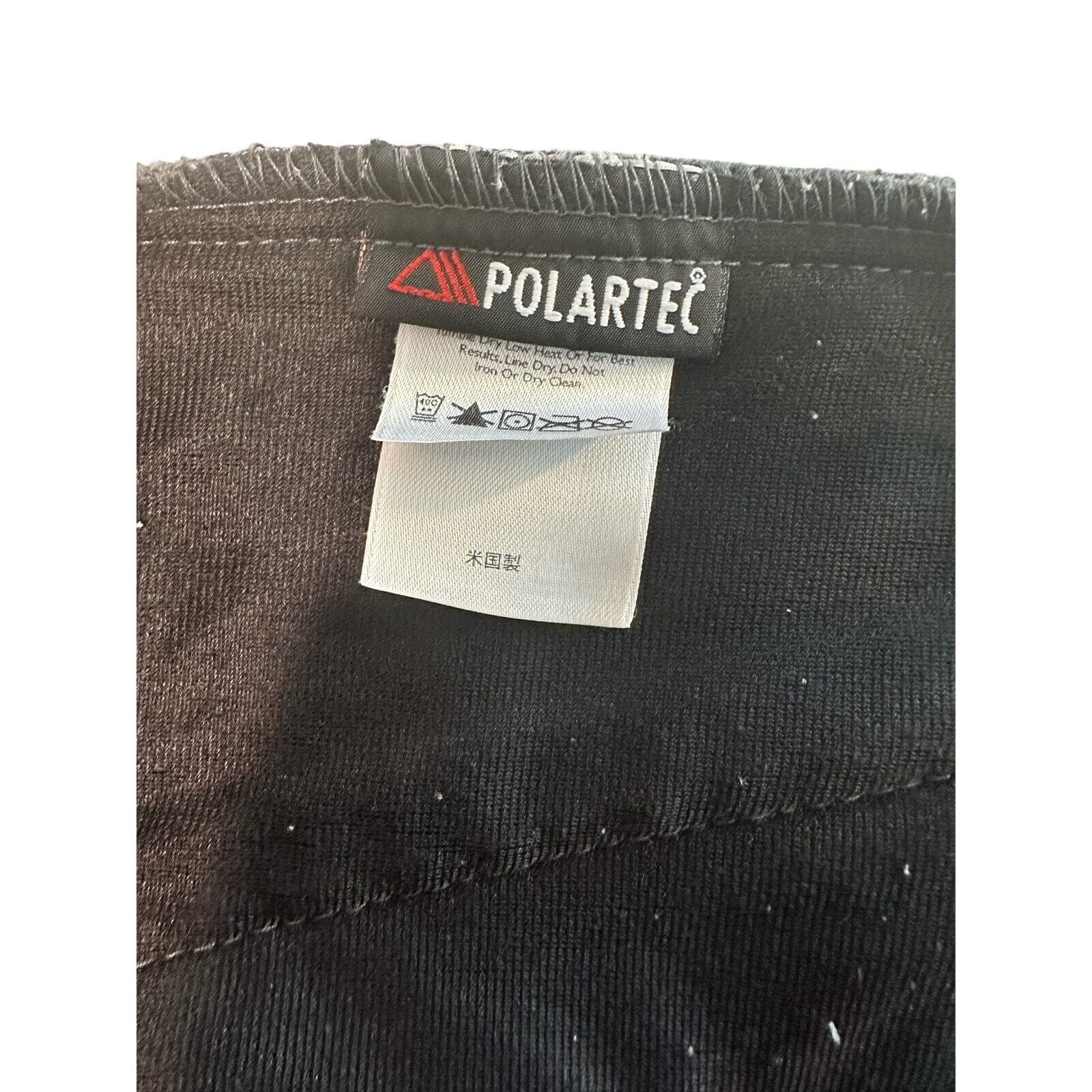 Eddie Bauer Mens L Gray and Black Polartek Fleece Full Zip Vest - Thumbnail 5