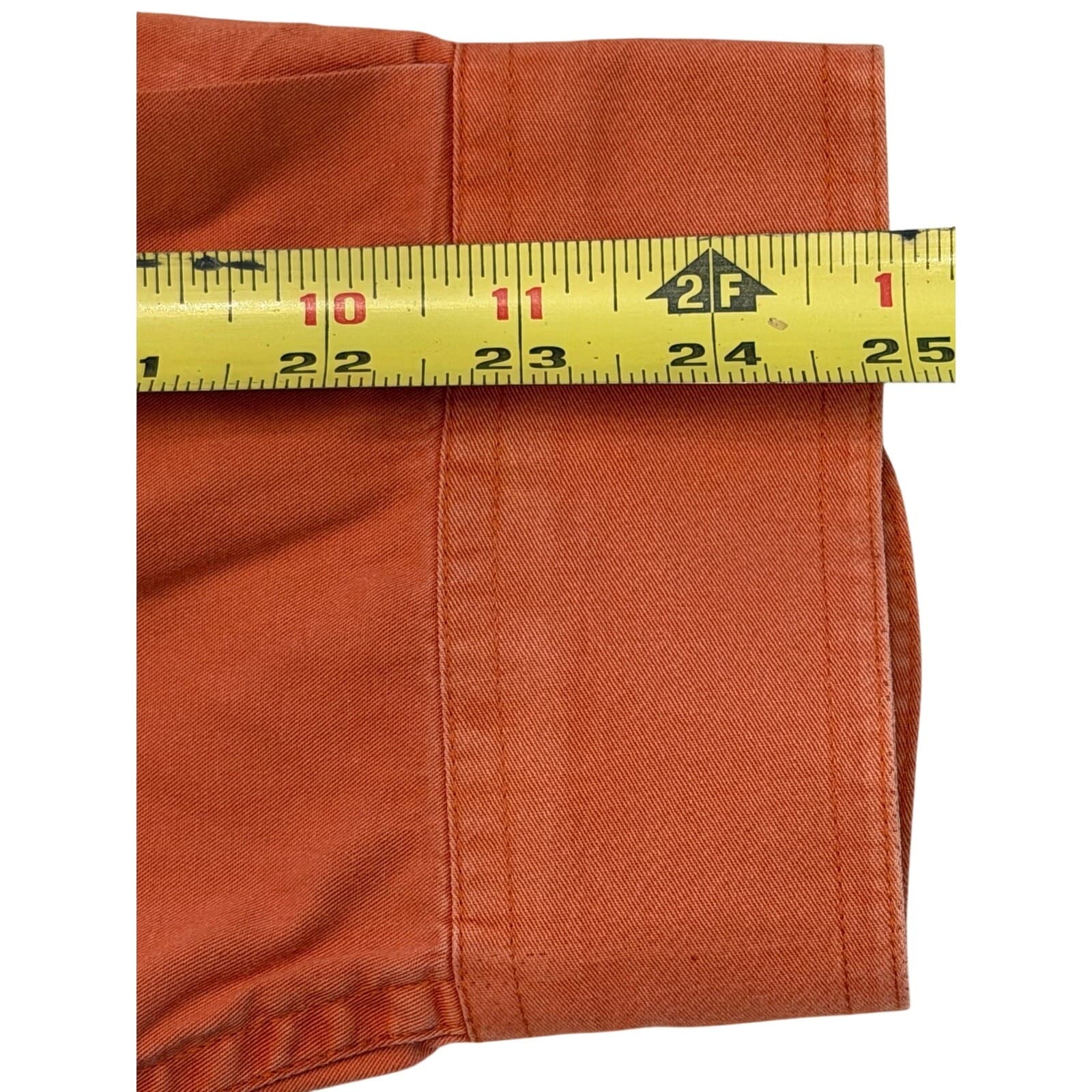 John Ashford Mens XL Salmon Orange 100% Cotton Long Sleeve Shirt Pocket - Thumbnail 6