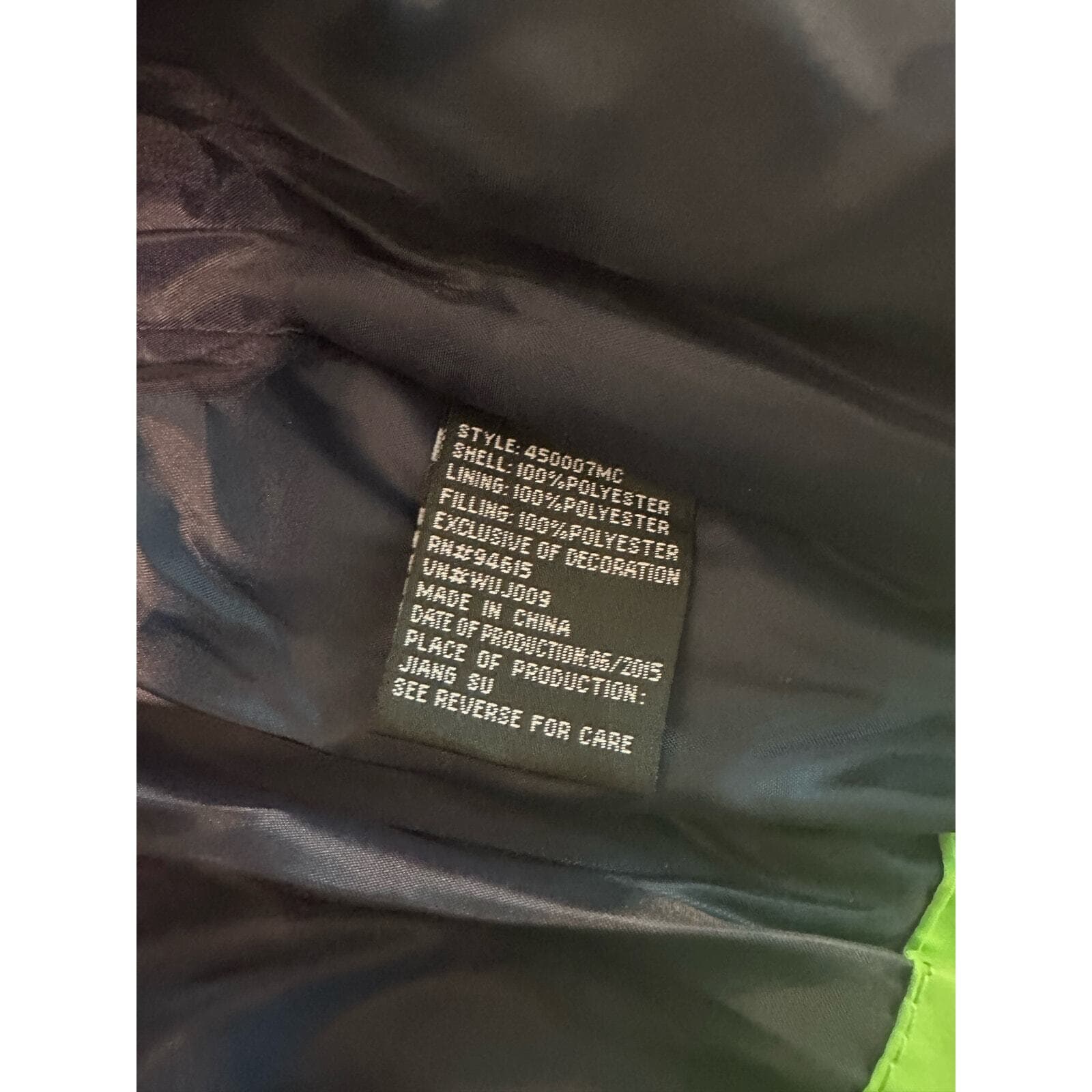 Protection System Boys Bubble Jacket Navy Blue and Green Size 5/6 - Thumbnail 4