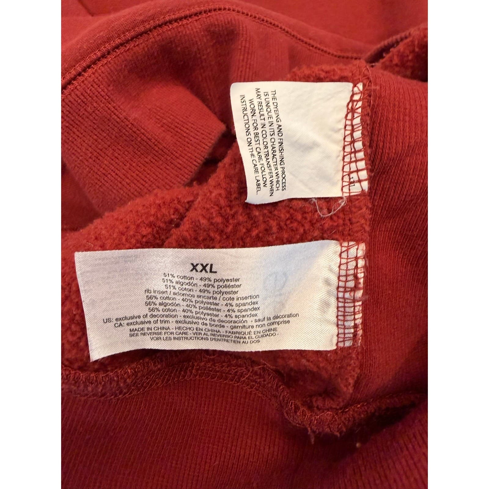 G.H. Bass & Co. Men's Fleece-Lined Crewneck Sweatshirt – Red - Thumbnail 8