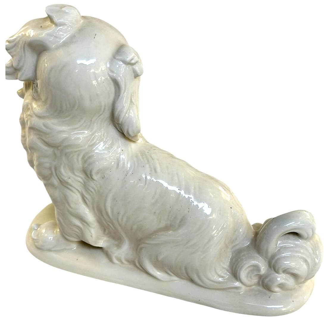 Antique WKC Gräfenthal German Porcelain 6.5" Pekingese Dog Figurine c. 1900-1925 - Thumbnail 3