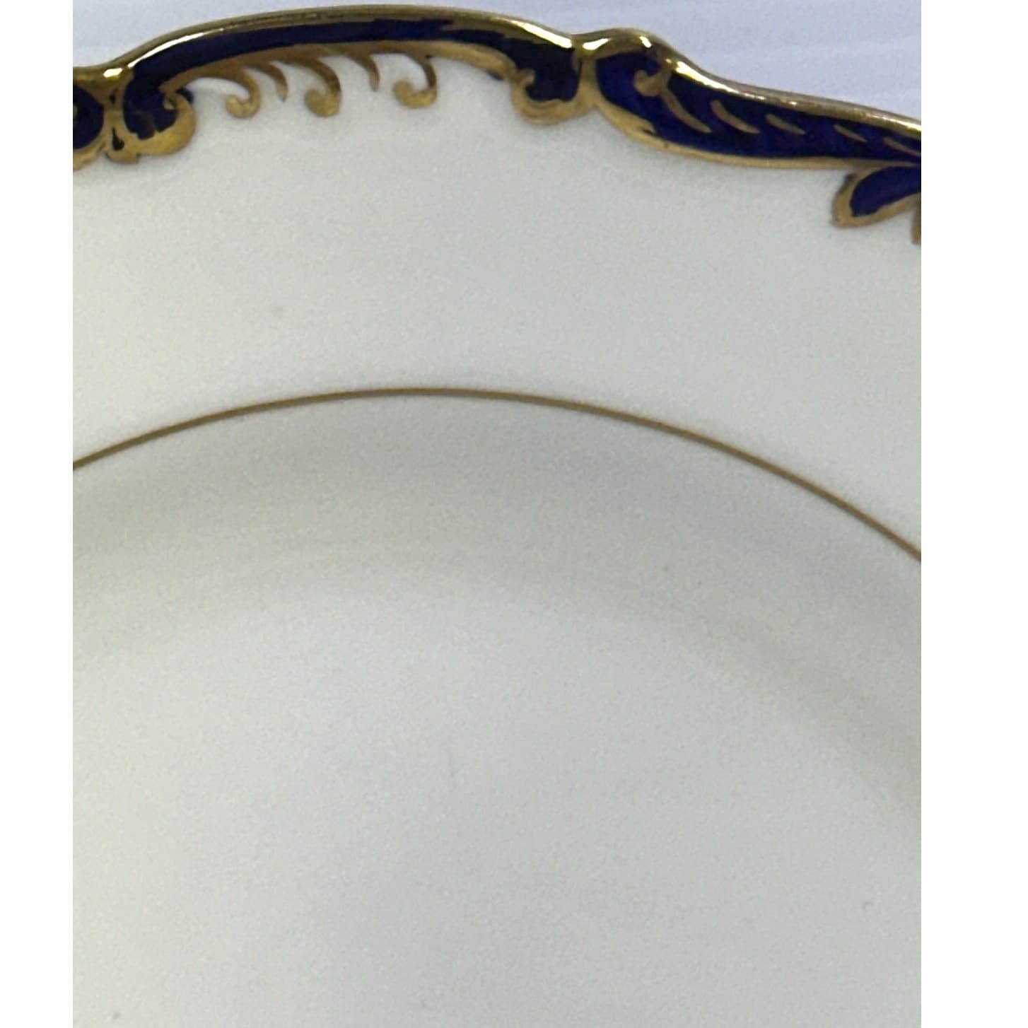 Coalport England 'Admiral Cobalt Blue' 7.75" Luxury Salad Plate Gold Accents - Thumbnail 3