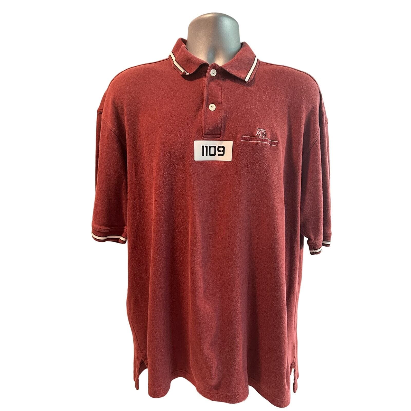 Ashworth Texas A&M Traditions Club Golf Shirt Maroon XL - Thumbnail 8