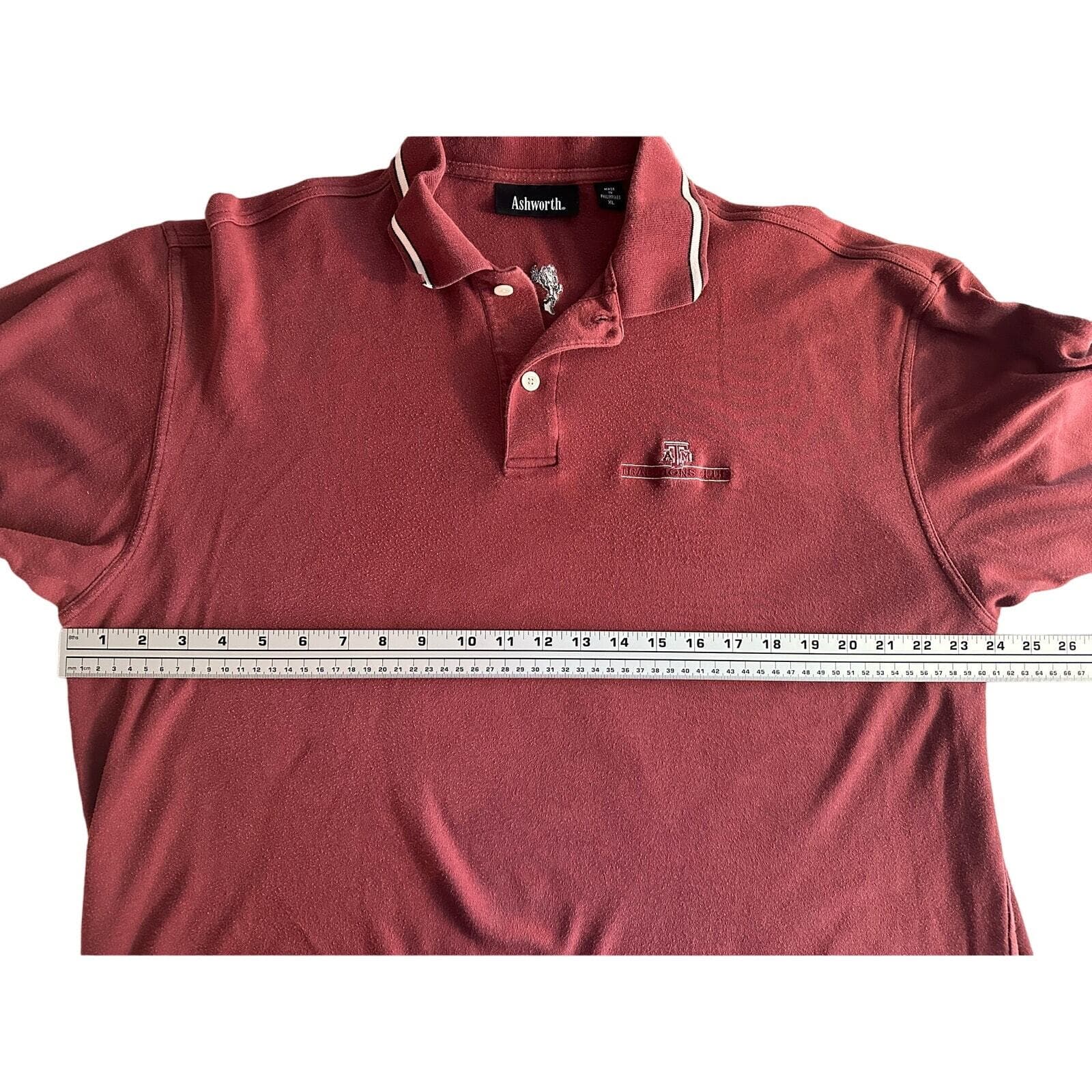 Ashworth Texas A&M Traditions Club Golf Shirt Maroon XL - Thumbnail 7