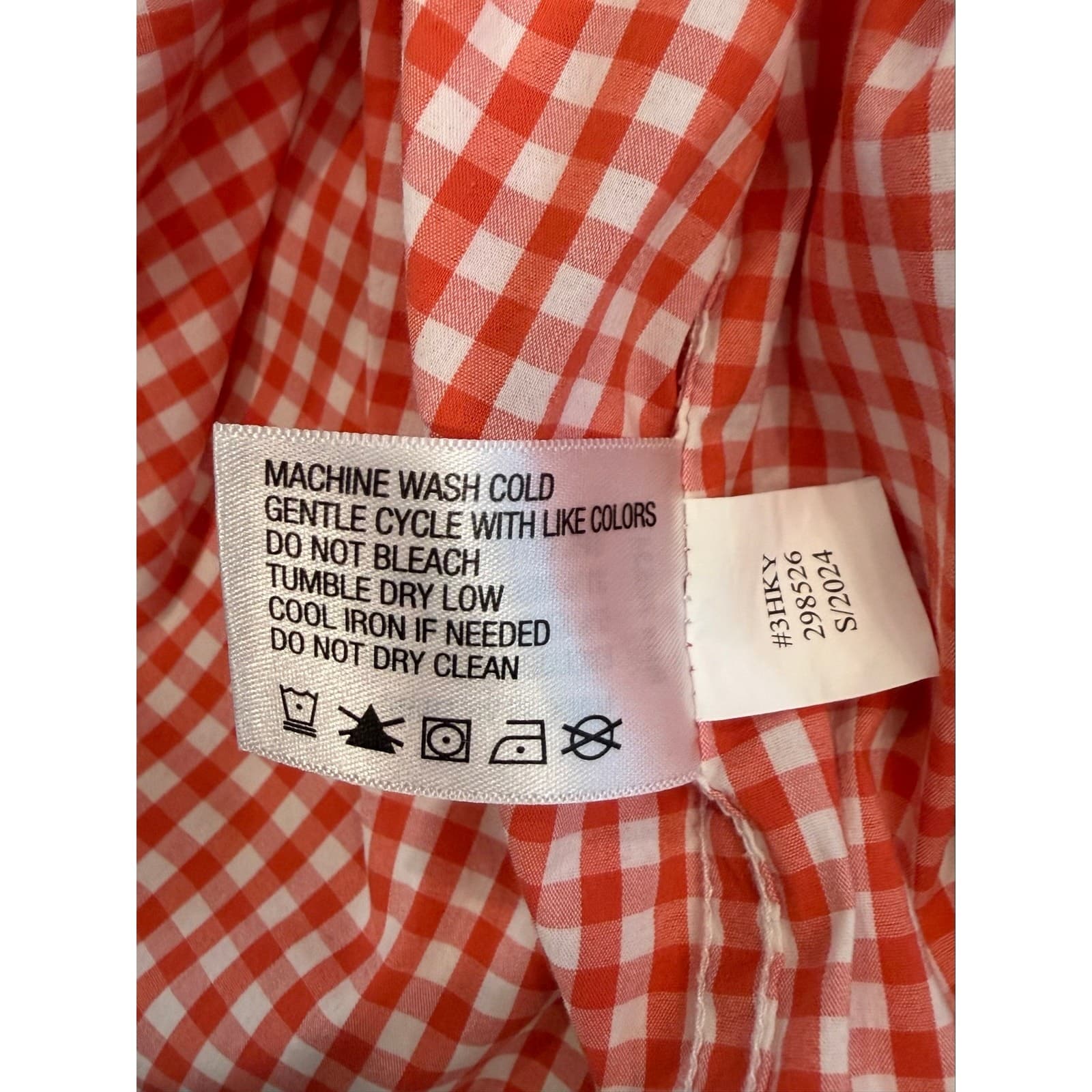 Orvis Active Fit XL Orange White Gingham Button Front Fishing Shirt Mens XL - Thumbnail 9