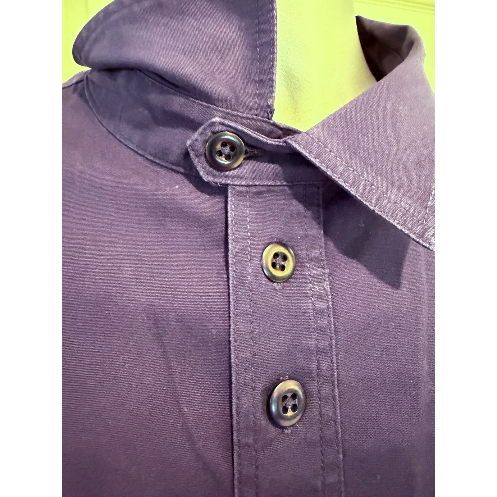 Orvis Men's XL Navy Pullover Shirt 100% Cotton Long Sleeve Dual Pocket Casual - Thumbnail 2