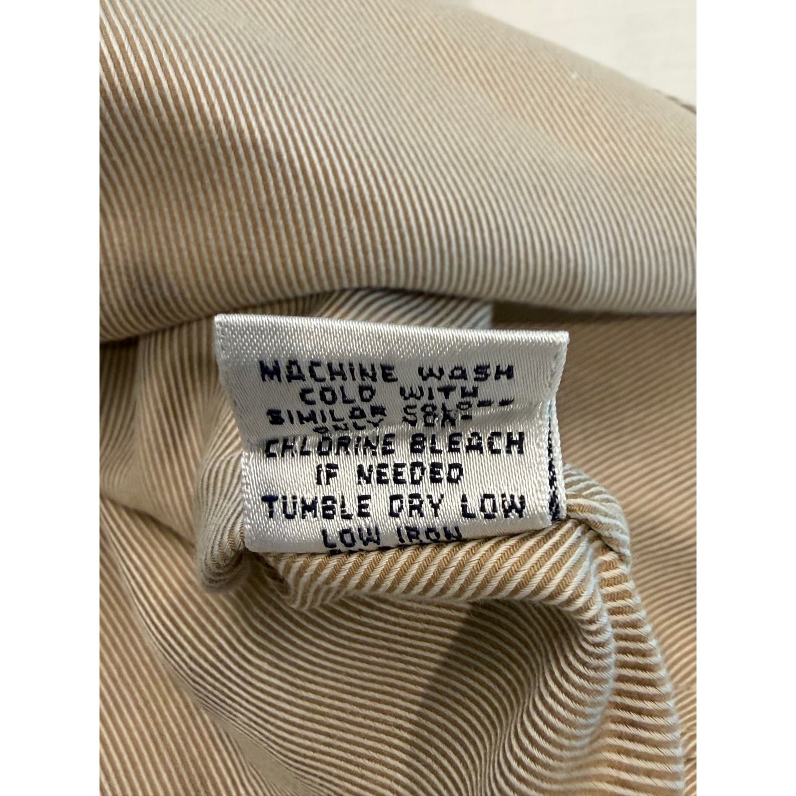 Turnbury XL Beige Tan Button Down Shirt Men's Long Sleeve 100% Cotton Twill - Thumbnail 7