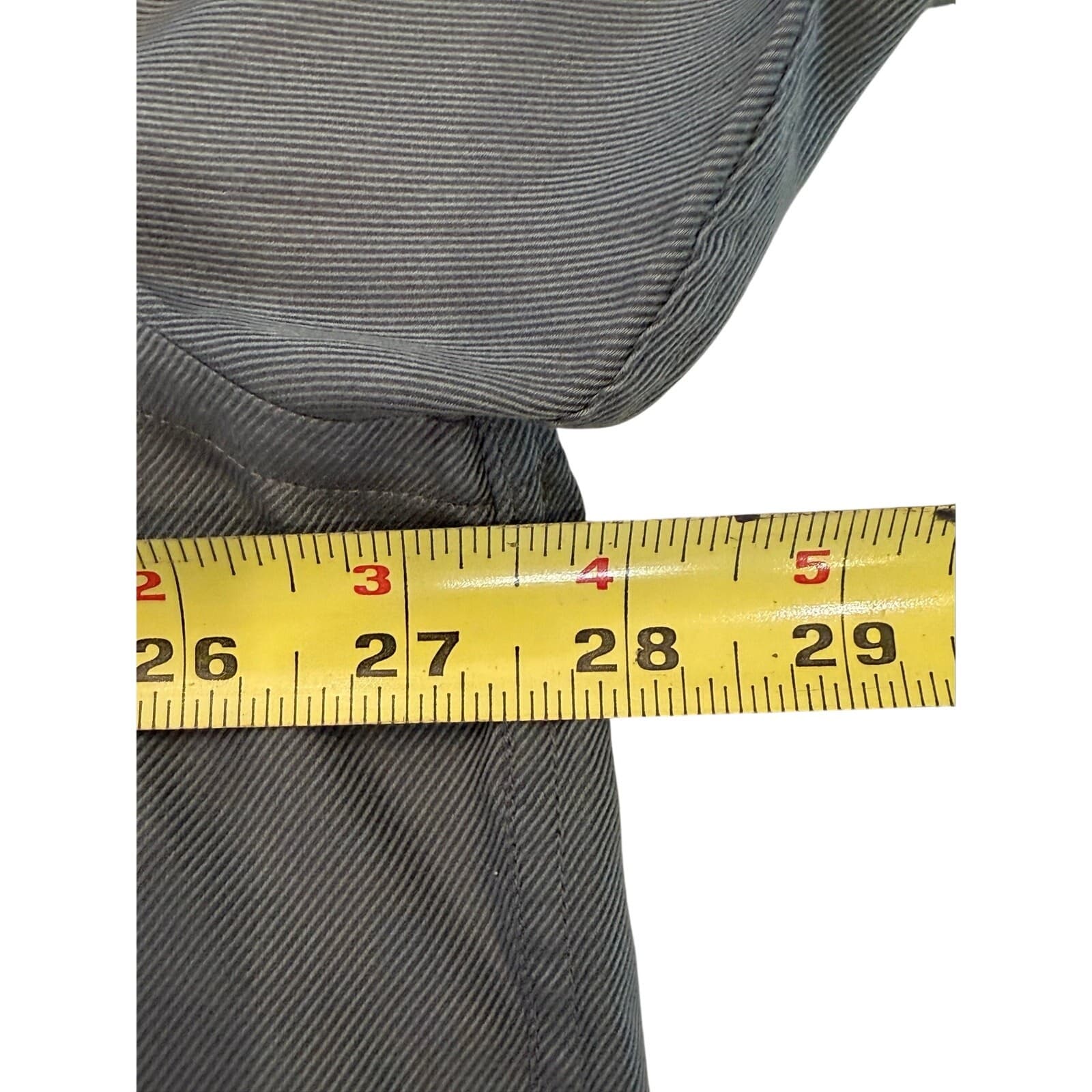 Turnbury XL Gray Twill Button Down Shirt Men's 100% Cotton Long Sleeve Pocket - Thumbnail 7