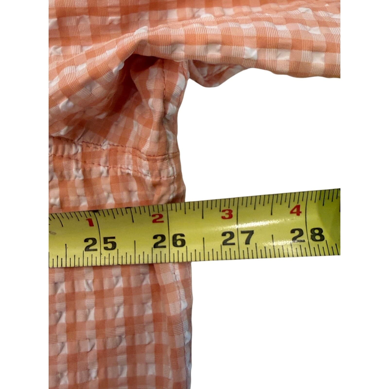 Orvis Active Fit XL Peach Seersucker Fishing Shirt Long Sleeve Vented Outdoor - Thumbnail 5