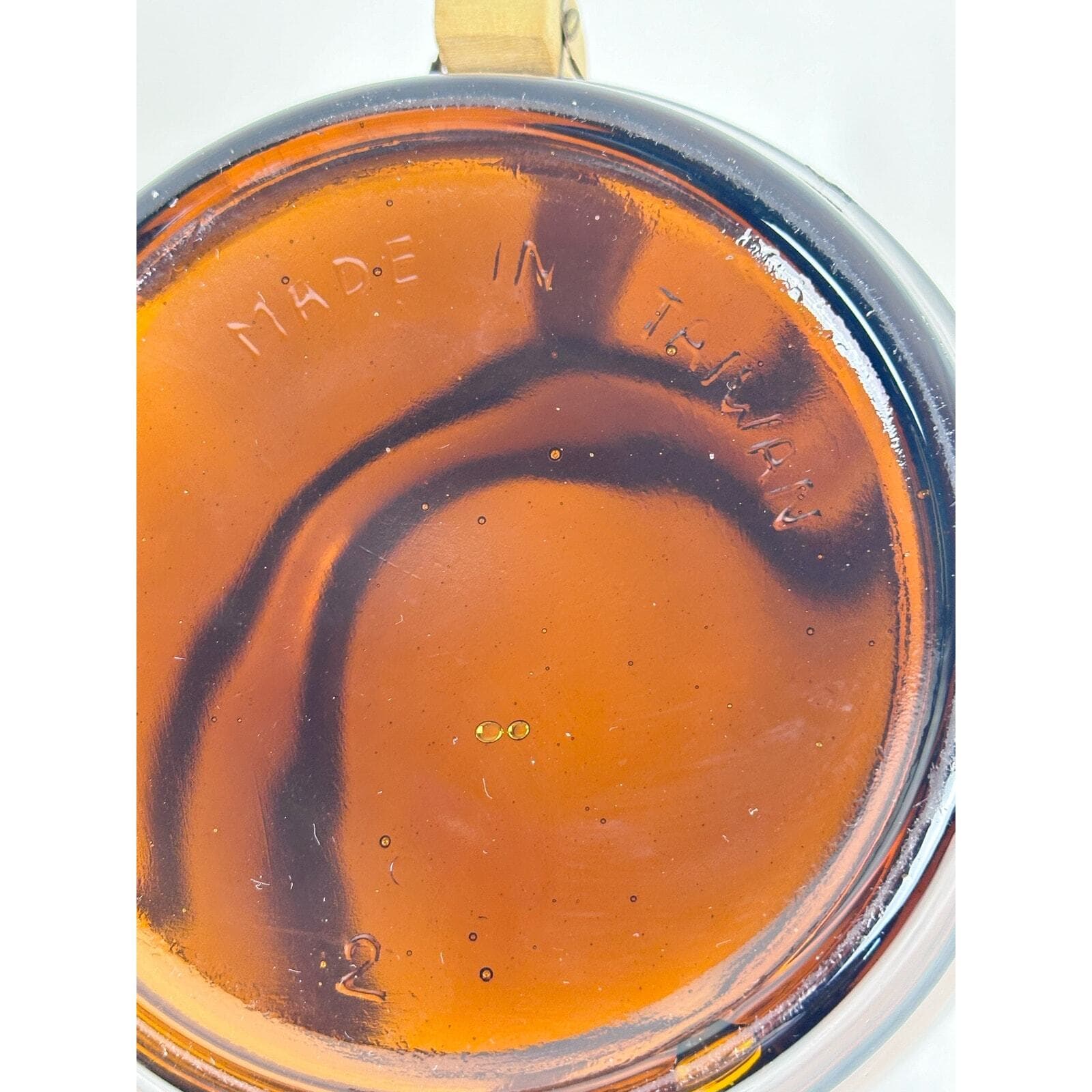 Brown Amber Snack Cookie Barrel Jar No lid Vintage - Thumbnail 9