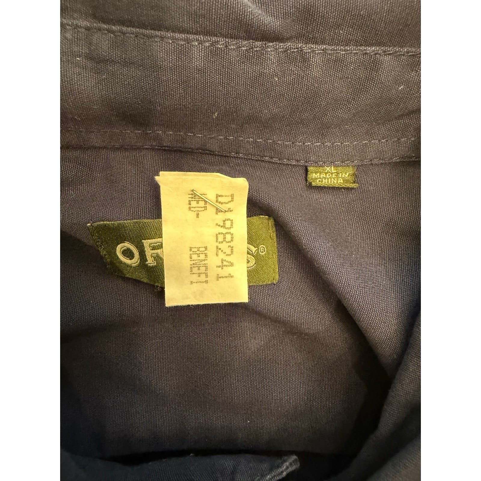 Orvis Men's XL Navy Pullover Shirt 100% Cotton Long Sleeve Dual Pocket Casual - Thumbnail 7