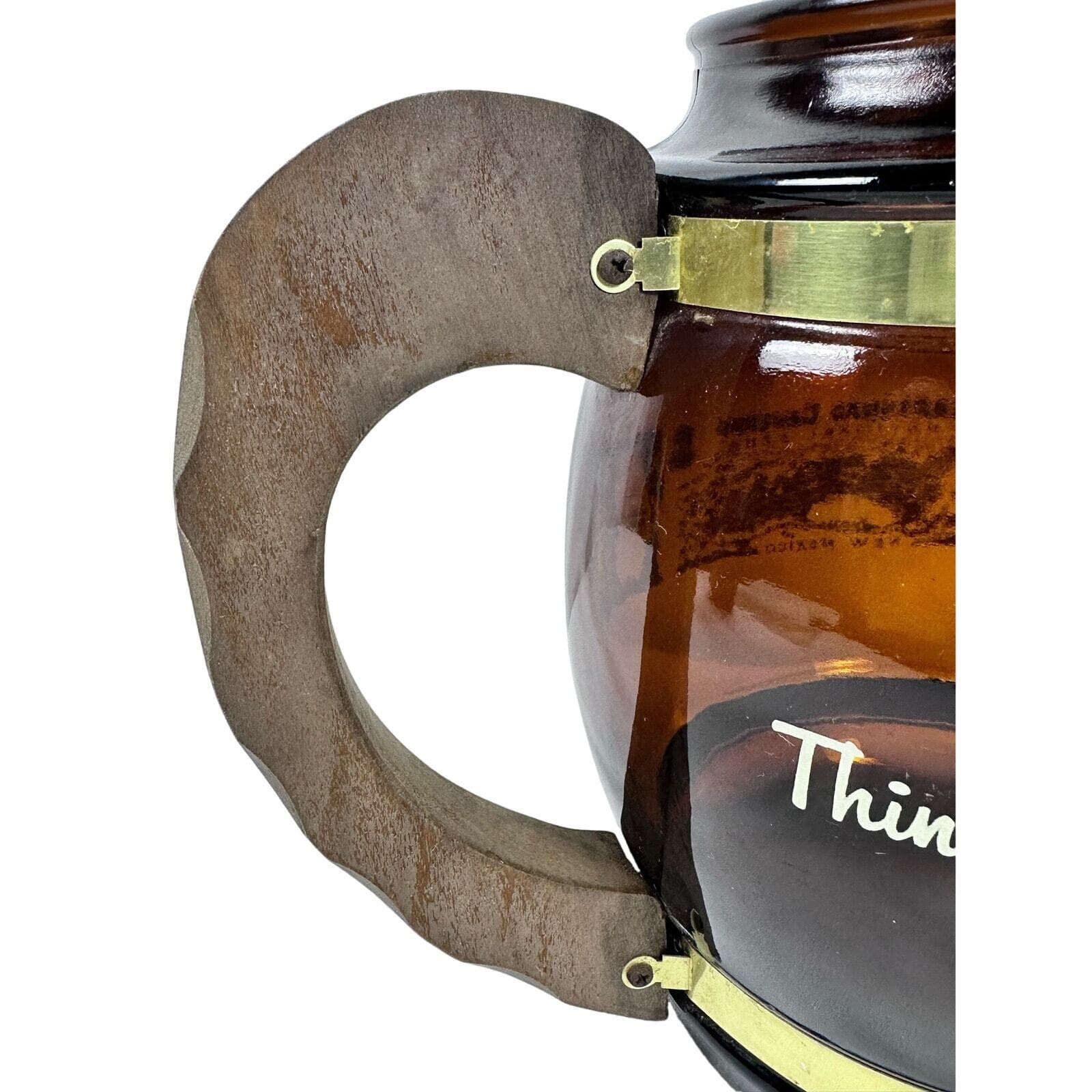SiestaWare Amber/Brown “Think Big” Carlsbad caverns oversize Beer Stein Mug - Thumbnail 7