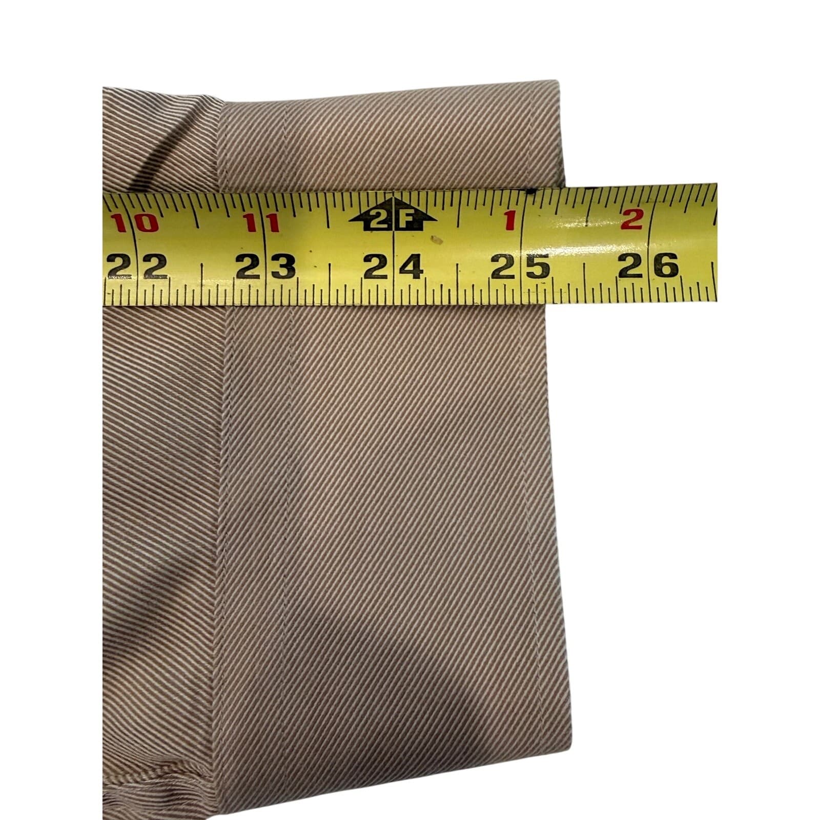 Turnbury XL Beige Tan Button Down Shirt Men's Long Sleeve 100% Cotton Twill - Thumbnail 8