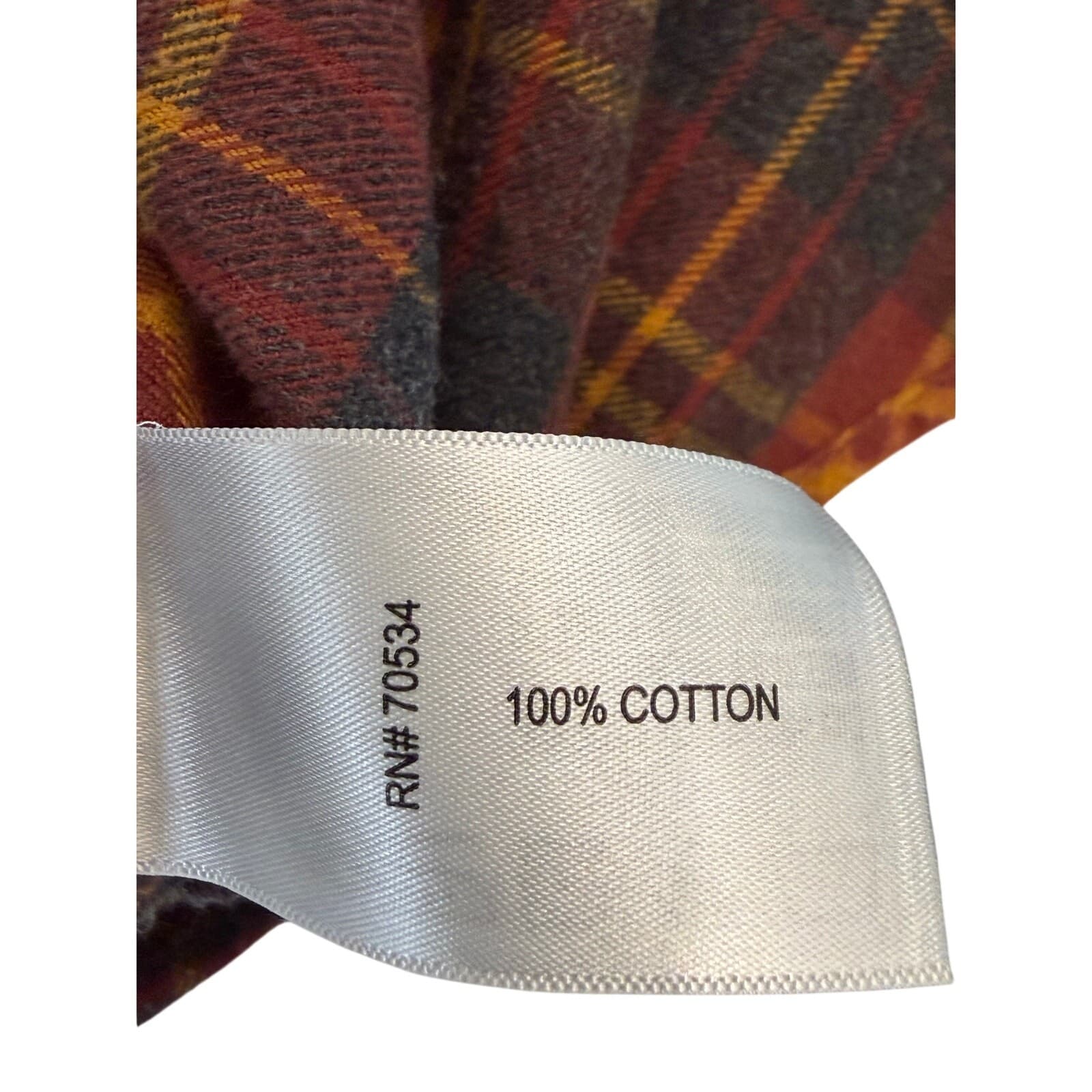 Orvis Luxury Flannel Shirt Mens XL Red Plaid Button Down 100% Cotton - Thumbnail 5
