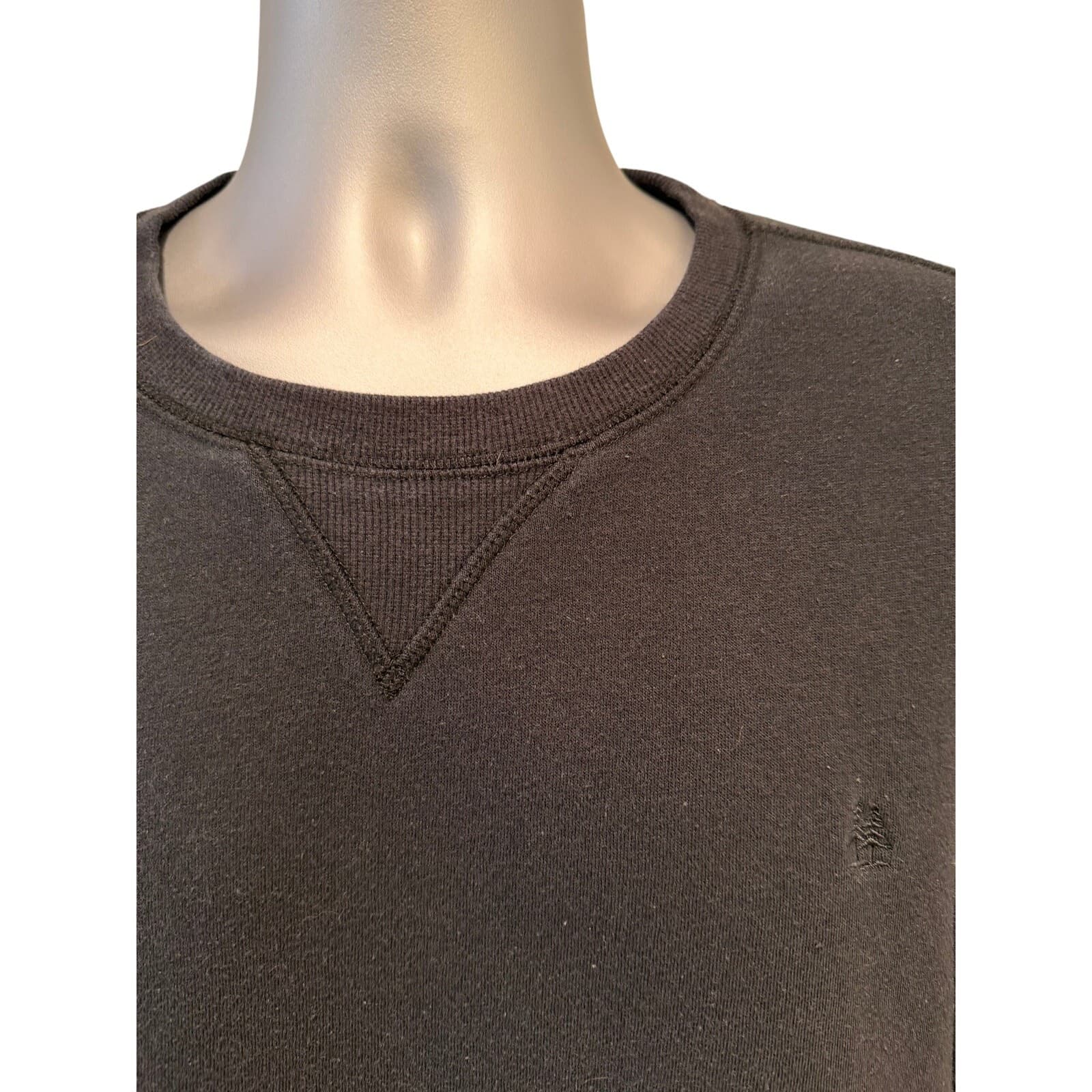 G.H. Bass & Co. Black Fleece Crewneck Sweatshirt XXL Workwear Pullover - Thumbnail 2
