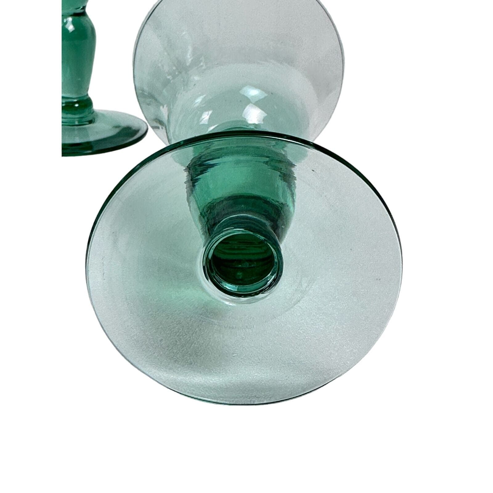 Mikasa Domain Green Glass Wine Goblets Vintage Rare Set of 10 Retired EX - Thumbnail 7