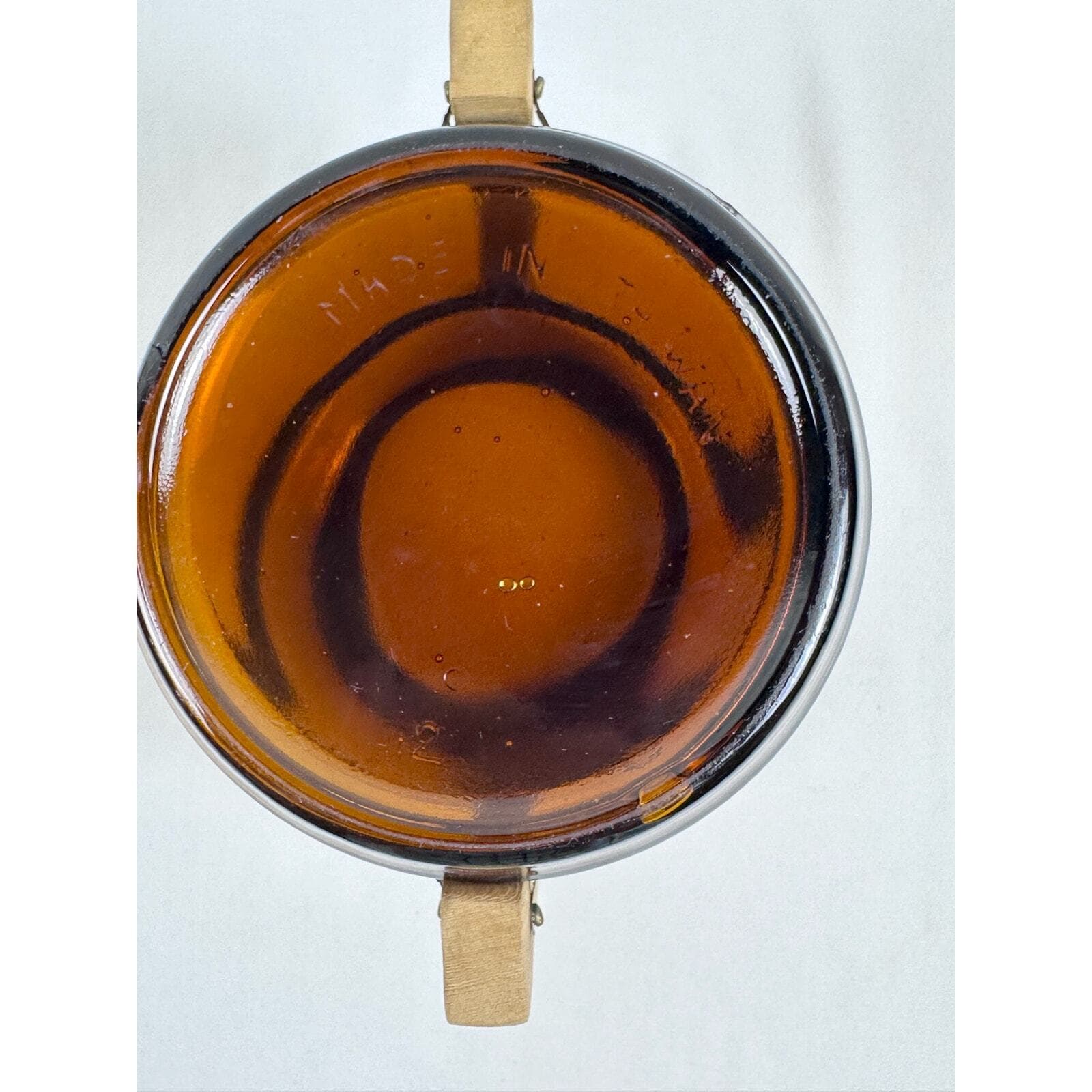 Brown Amber Snack Cookie Barrel Jar No lid Vintage - Thumbnail 8