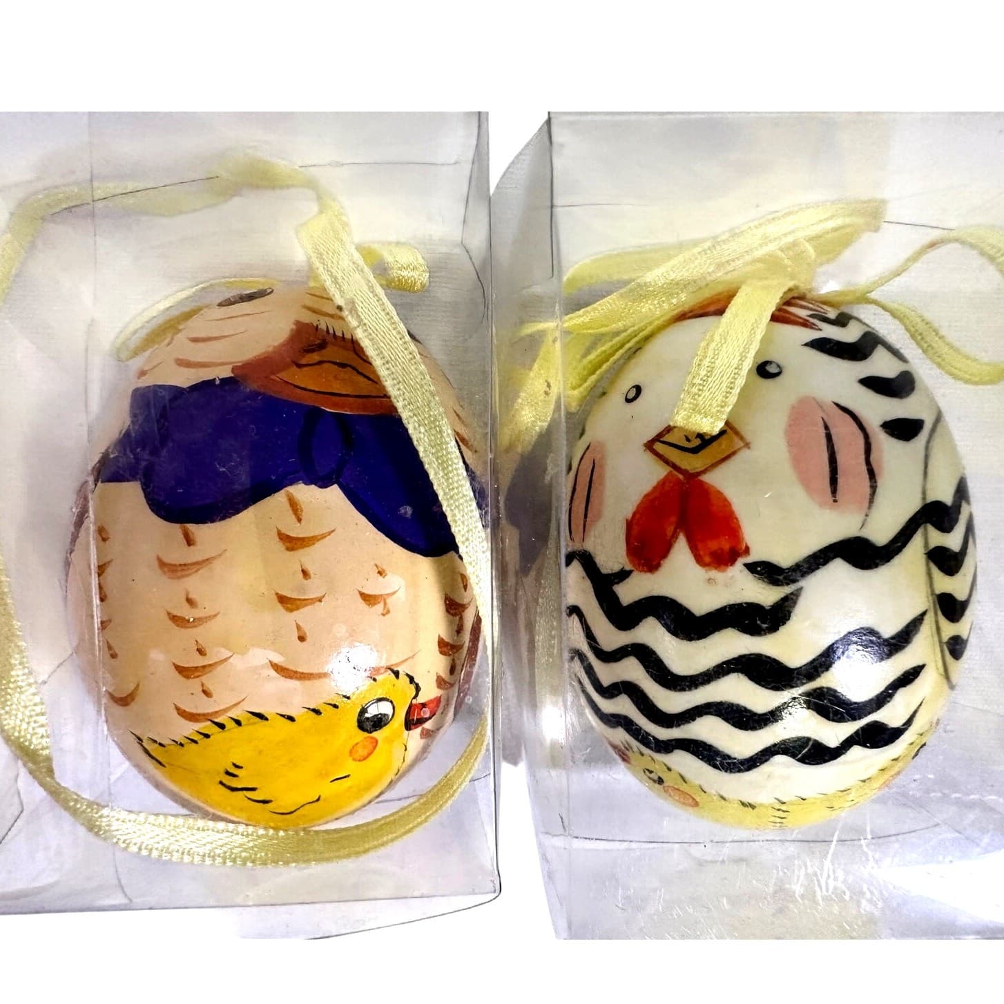 Lot of 5 Painted Animal Character Vintage Easter Eggs - Thumbnail 3