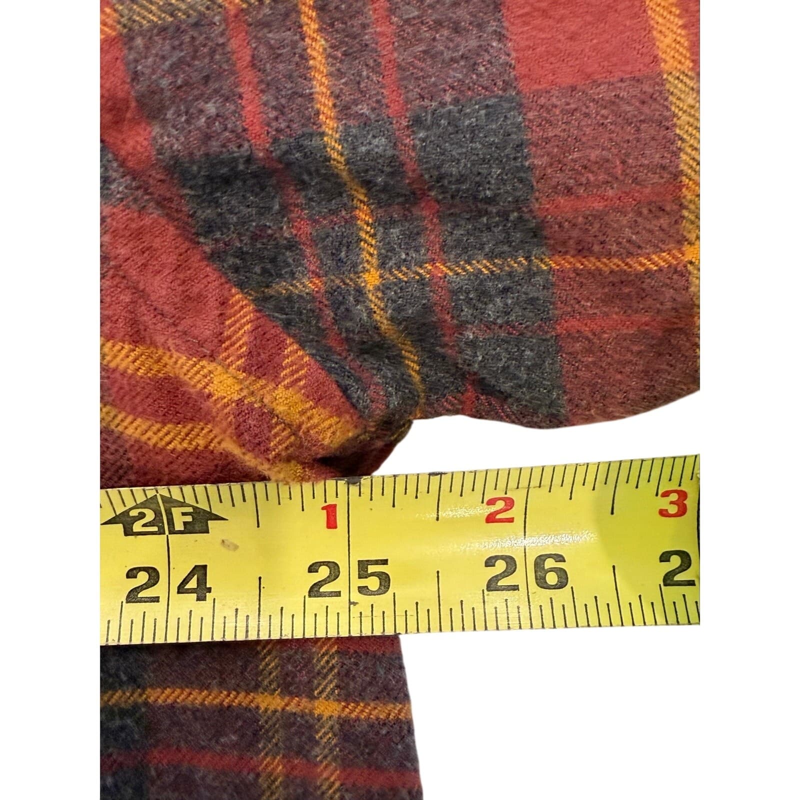 Orvis Luxury Flannel Shirt Mens XL Red Plaid Button Down 100% Cotton - Thumbnail 7