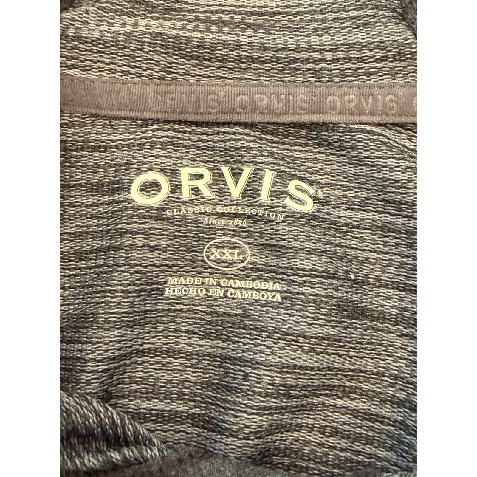 Orvis Men's XXL Gray Performance Hooded Long Sleeve Pullover Shirt Stretch - Thumbnail 6