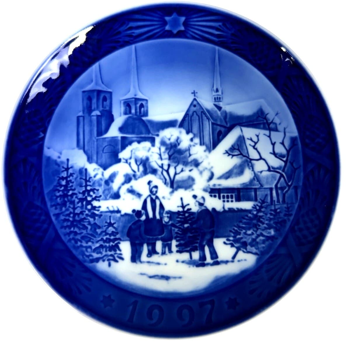 Royal Copenhagen Denmark 1997 Annual Christmas Plate 'Roskilde Cathedral'
