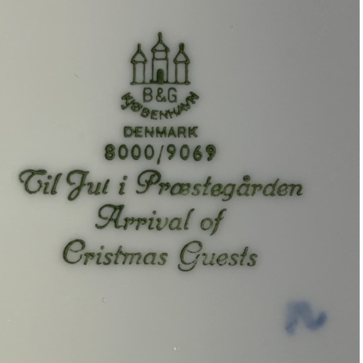 Bing & Grondahl Denmark 1969 Christmas Plate-'Arrival of Christmas Guests' - Thumbnail 3