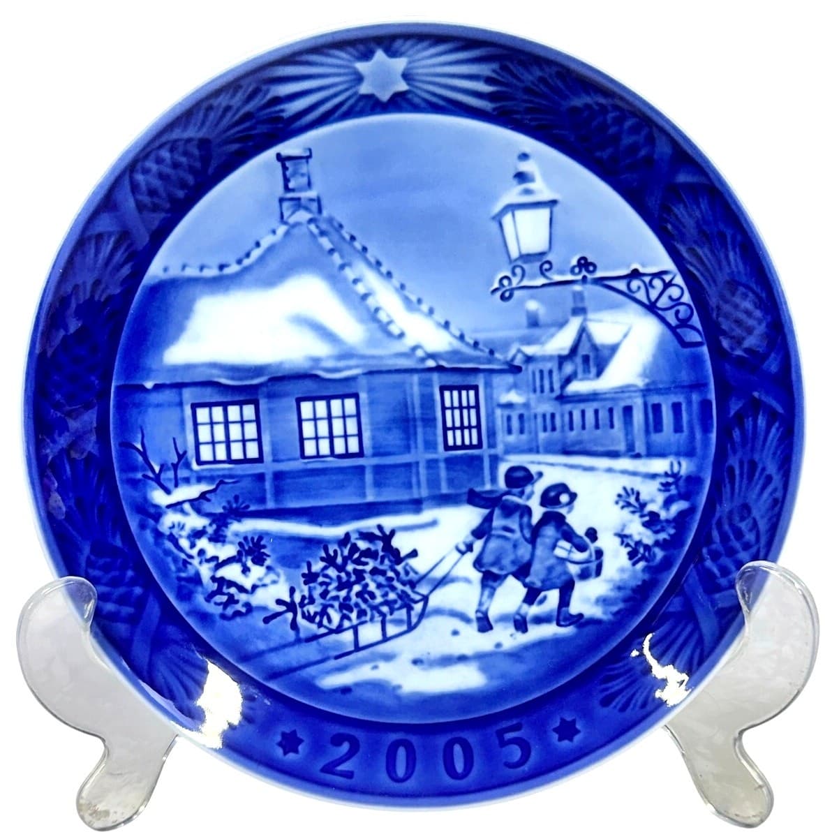 Royal Copenhagen Denmark 2005 Christmas Plate 'Hans Christian Andersen House'