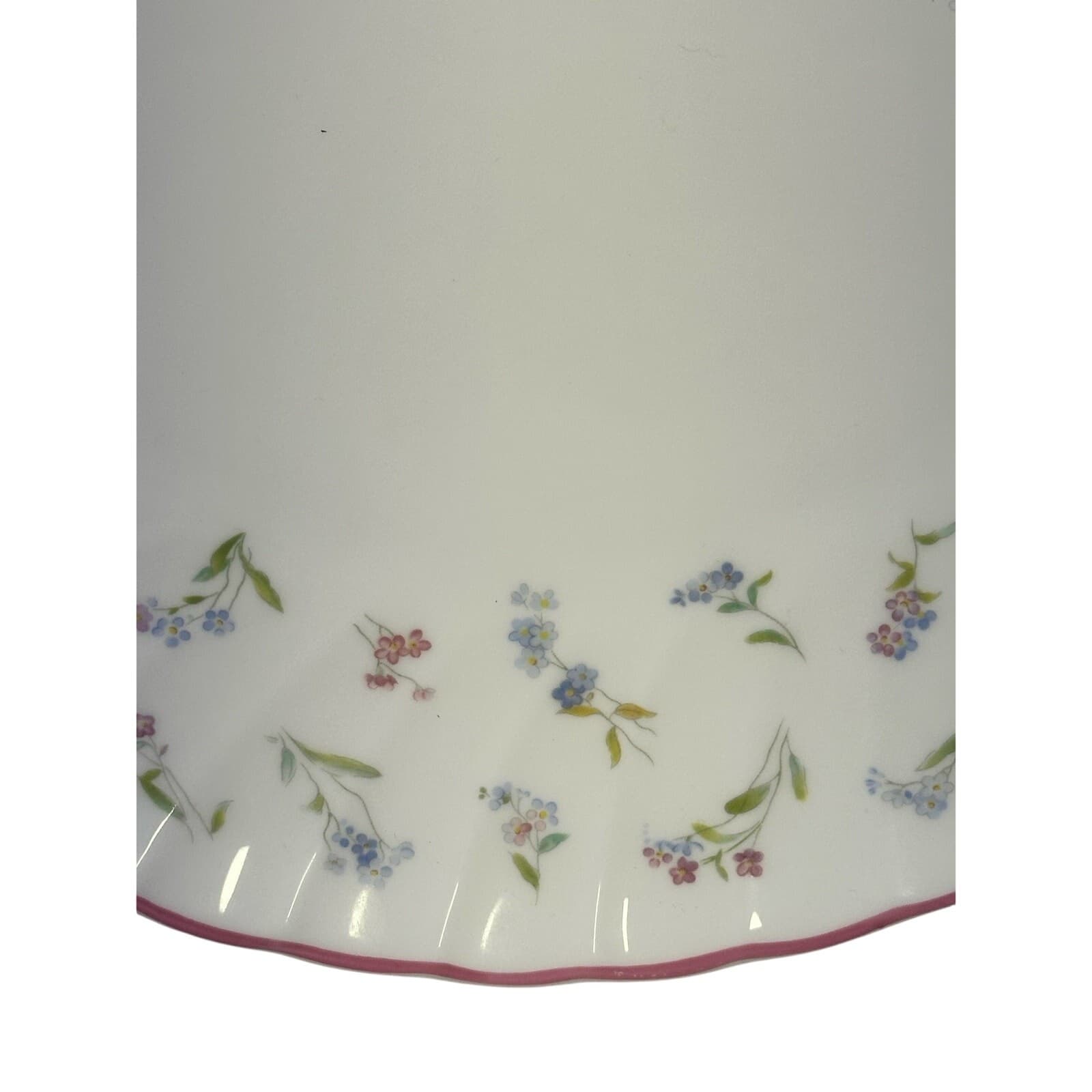 Royal Worcester England Retired 'Forget Me Not' 12" Handled Cake Plate - Thumbnail 5