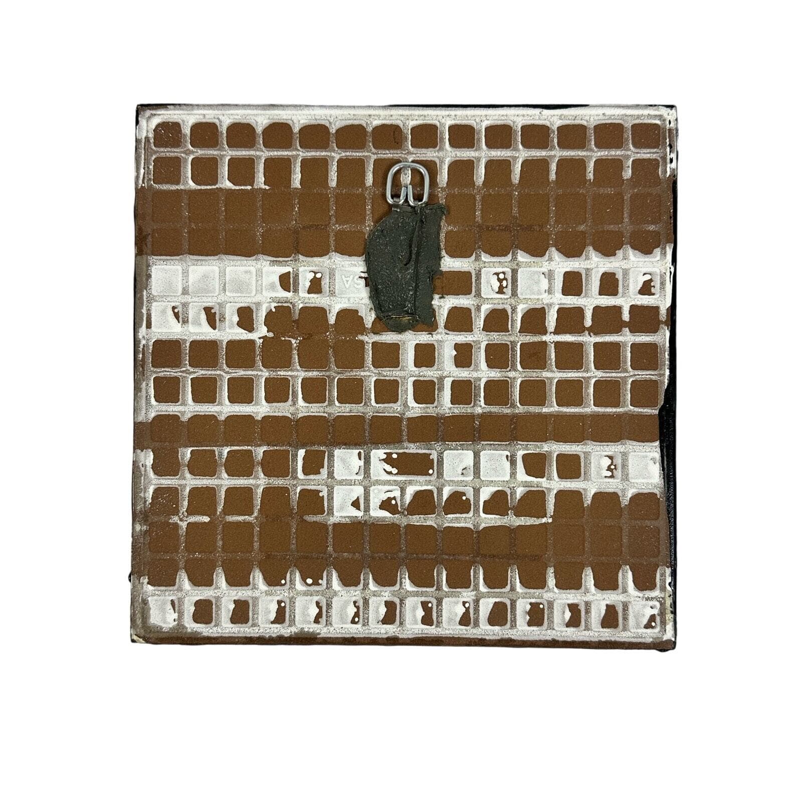 RC Gorman Tile Artist Navajo Hand Painted Tile "Chile Picker"-Rare Blue 2968/RG - Thumbnail 6