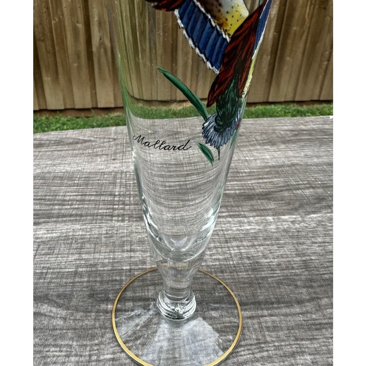 Ned Smith 8.25" Pilsner Beer Glasses-Pitcher-Waterfowl-Painted Ducks- Set of 7 - Thumbnail 9