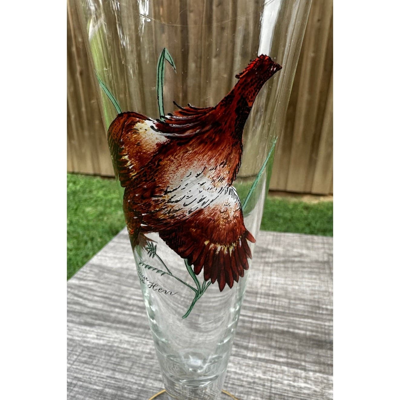 Ned Smith 8.25" Pilsner Beer Glasses-Pitcher-Waterfowl-Painted Ducks- Set of 7 - Thumbnail 14