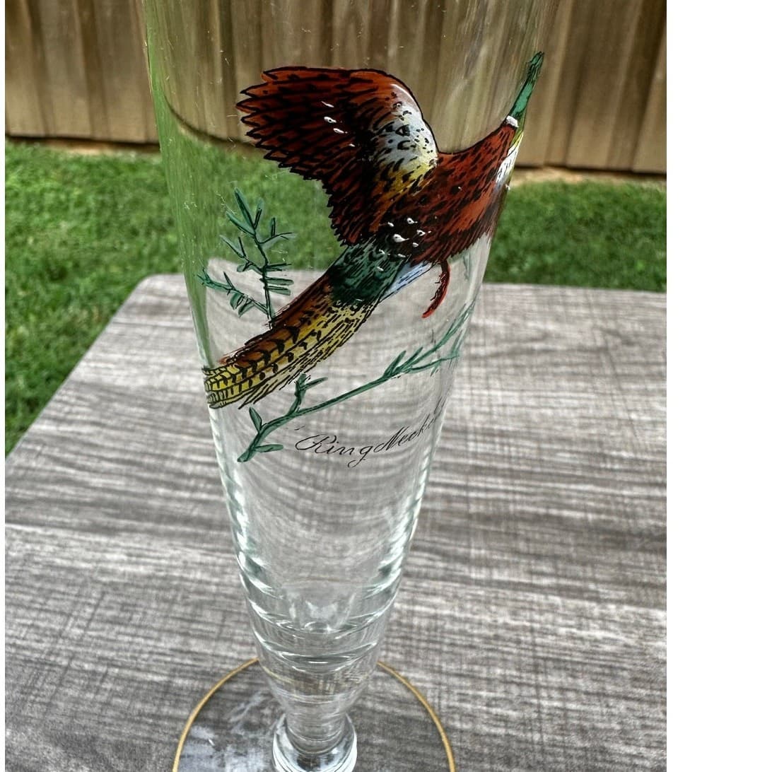 Ned Smith 8.25" Pilsner Beer Glasses-Pitcher-Waterfowl-Painted Ducks- Set of 7 - Thumbnail 16