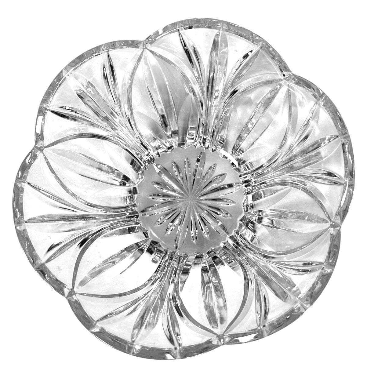 Block 24% Lead Heavy Crystal Wyndham Signed Centerpiece Bowl-Poland Excellent! - Thumbnail 3