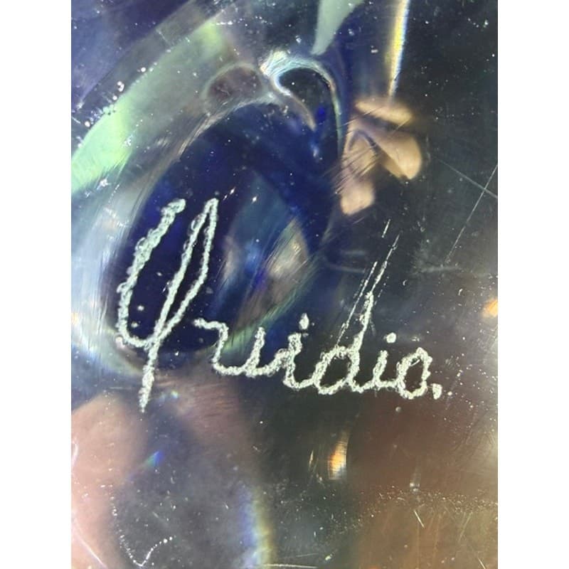 Signed Quidio Hand Blown Art Glass Sailfish Marlin Sculpture Cobalt Blue 13.5" - Thumbnail 12