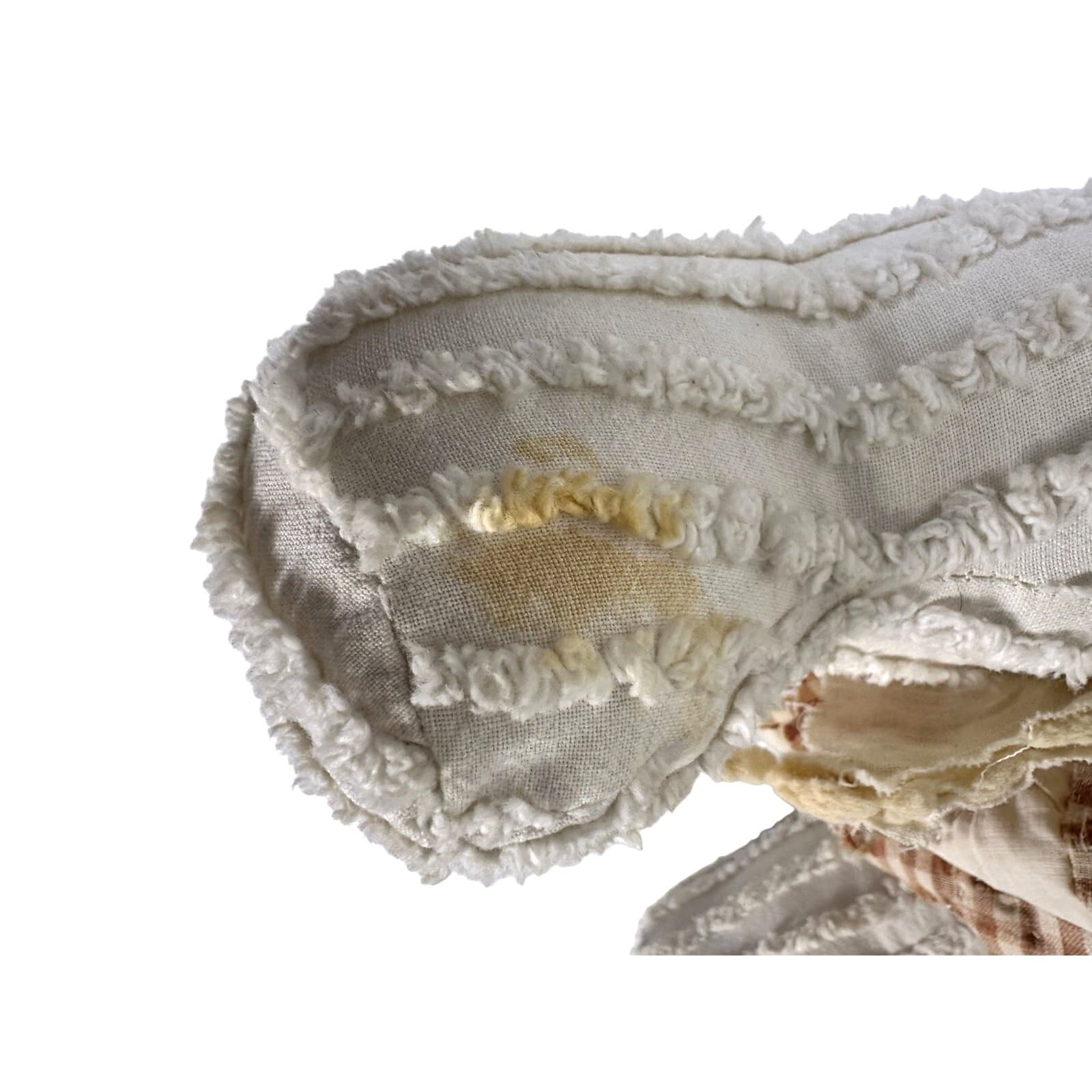 Chenille Handmade Large Eared Vintage Bunny Rabbit w/Quilted Blanket-READ - Thumbnail 9