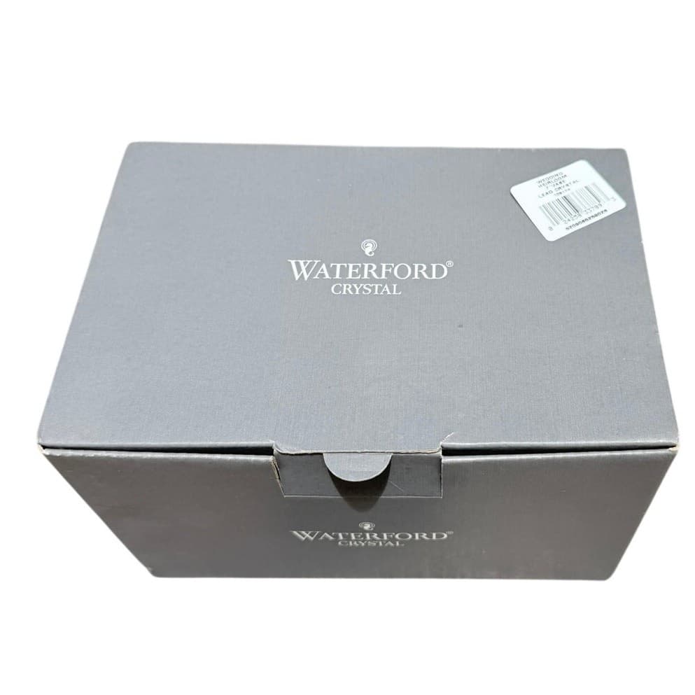 Waterford Crystal Wedding Heirloom 7" Vase #109174 Ireland Box Tag Heart Cut - Thumbnail 3