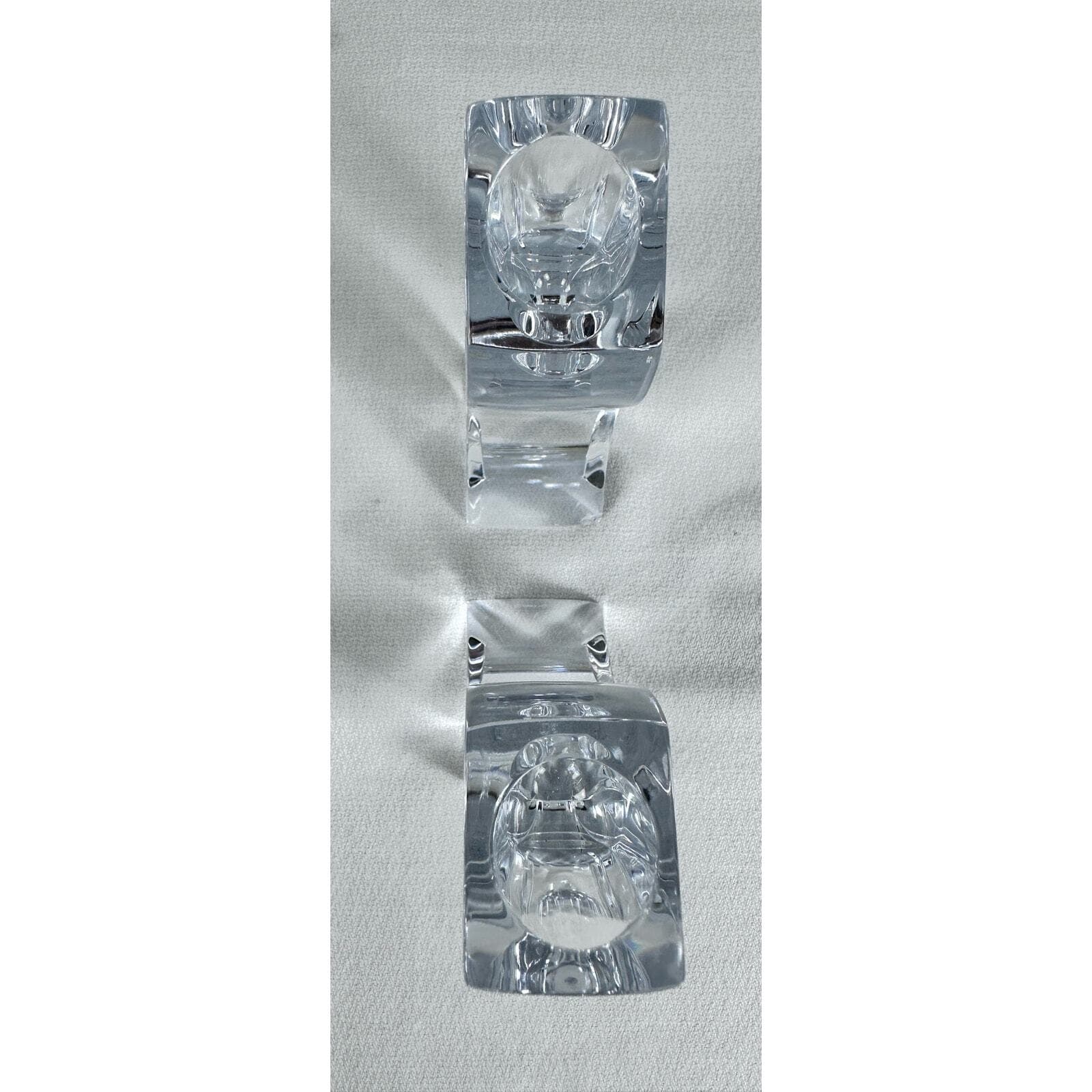 LENOX Ovations Cascade Lead Crystal Candle Holders Slovenia set/ 2 Good - Thumbnail 5