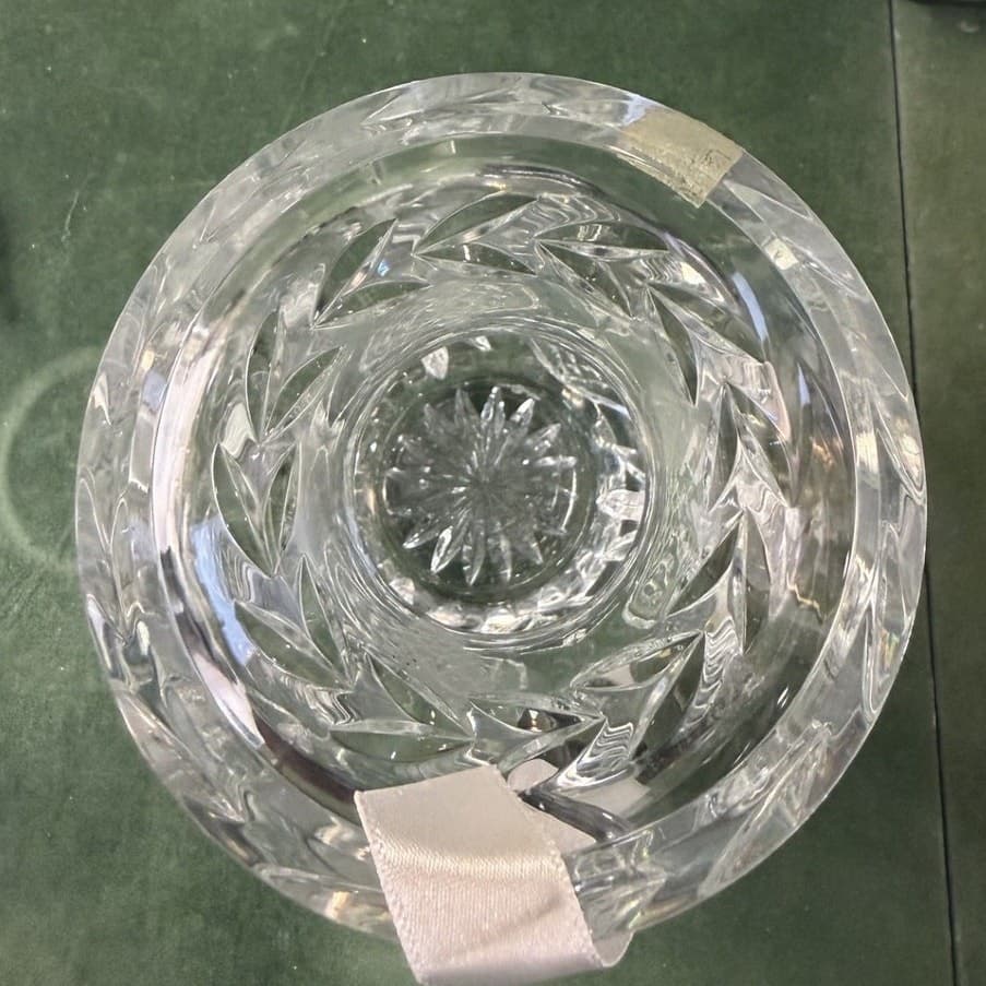 Waterford Crystal Wedding Heirloom 7" Vase #109174 Ireland Box Tag Heart Cut - Thumbnail 10