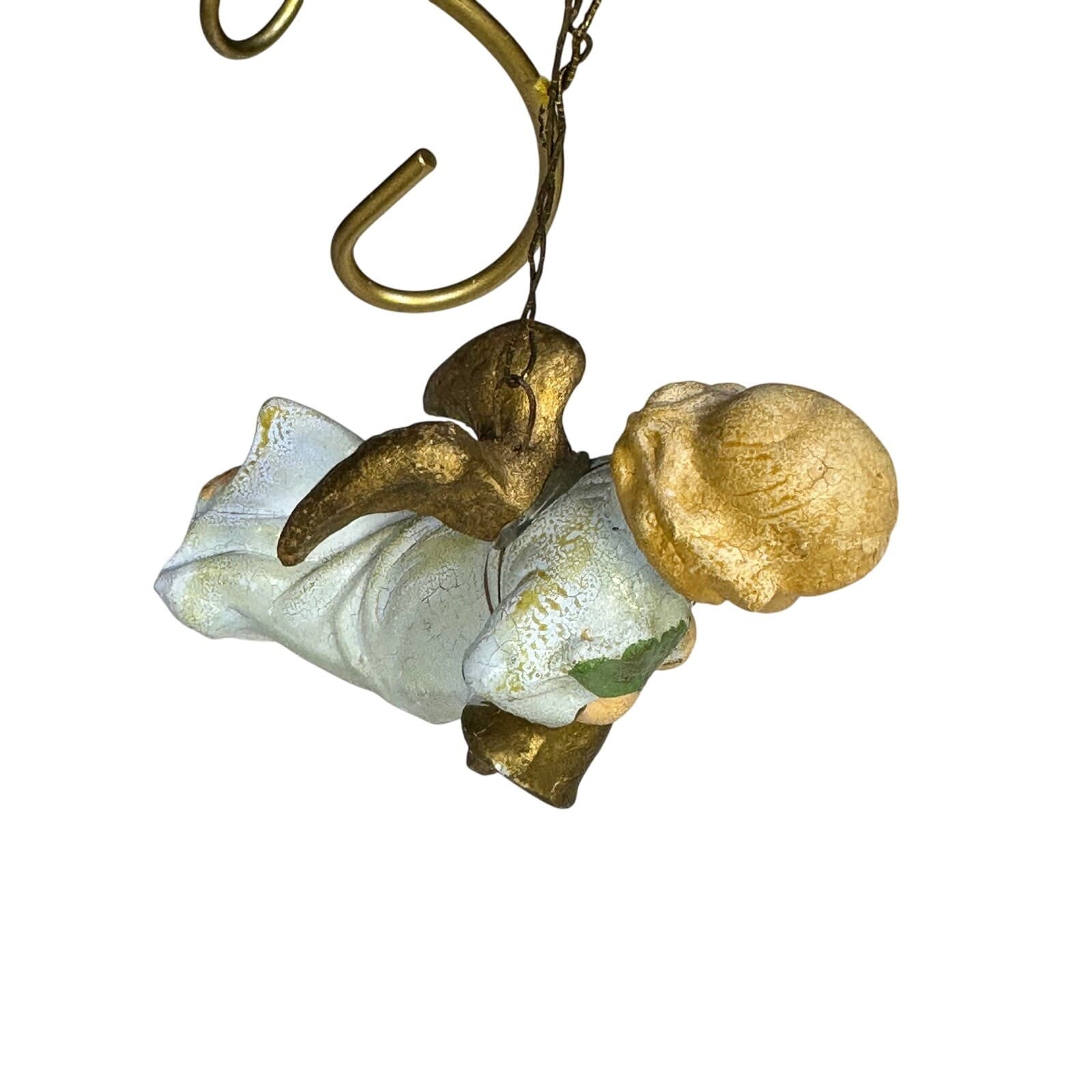 Set of 3 Vintage Hanging Angels w/ Musical Instruments Ornaments - Thumbnail 7