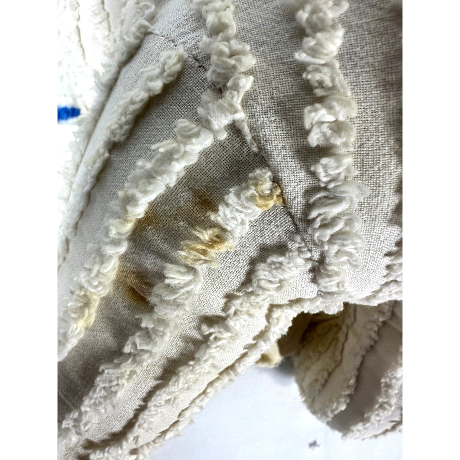 Chenille Handmade Large Eared Vintage Bunny Rabbit w/Quilted Blanket-READ - Thumbnail 8