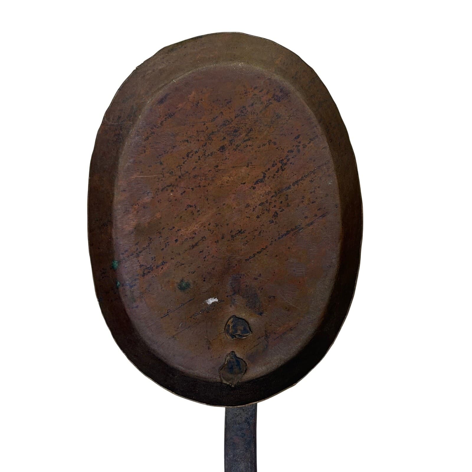 Primitive Hand Forged Antique 19-1/4" Copper Ladel /Spoon - Thumbnail 2
