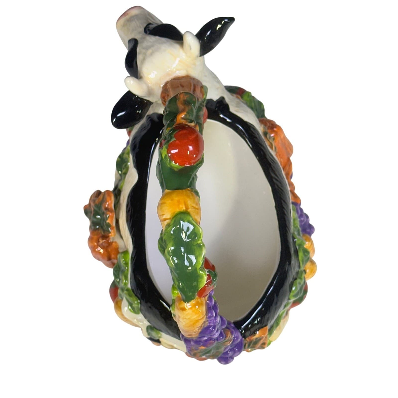 Signature Home Collection Porcelain 'Cow Basket' - Thumbnail 5