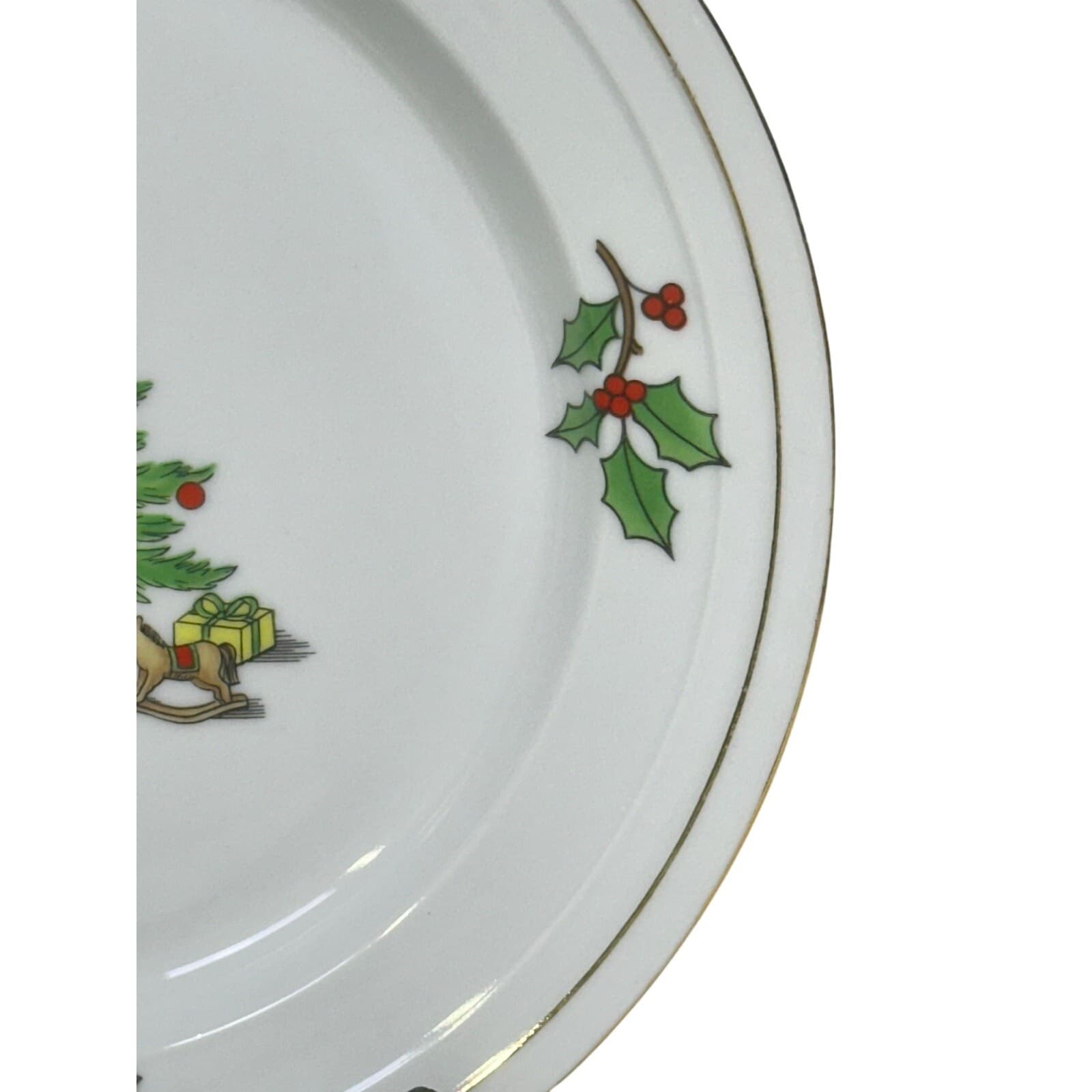 Tienshan Retired 1996-1999 'Holiday Hostess' 8.25" Salad Plates-Set of 7 - Thumbnail 5