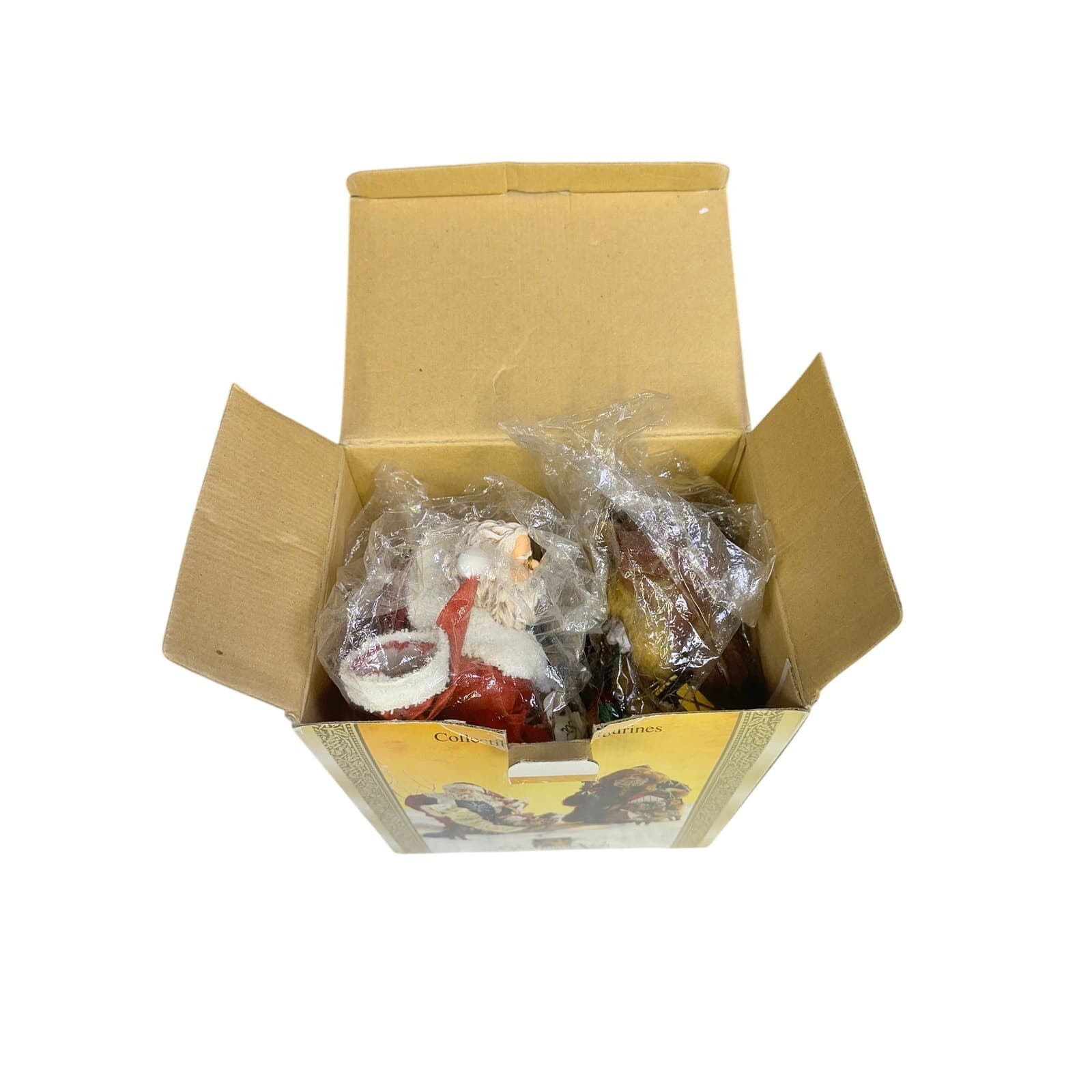 Grandeur Noel Collectible Hand Painted Fabric Mache 11" Santa Figurine-Set of 2 - Thumbnail 12