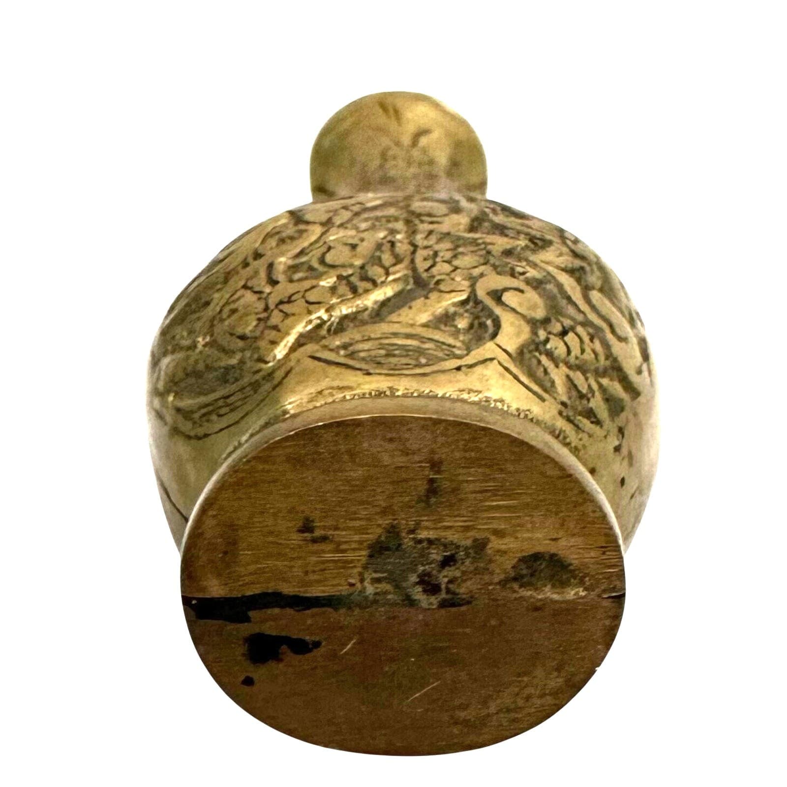 Solid Brass Dragon Motif Bud Vase Vintage 6-1/2 " Tall - Thumbnail 5