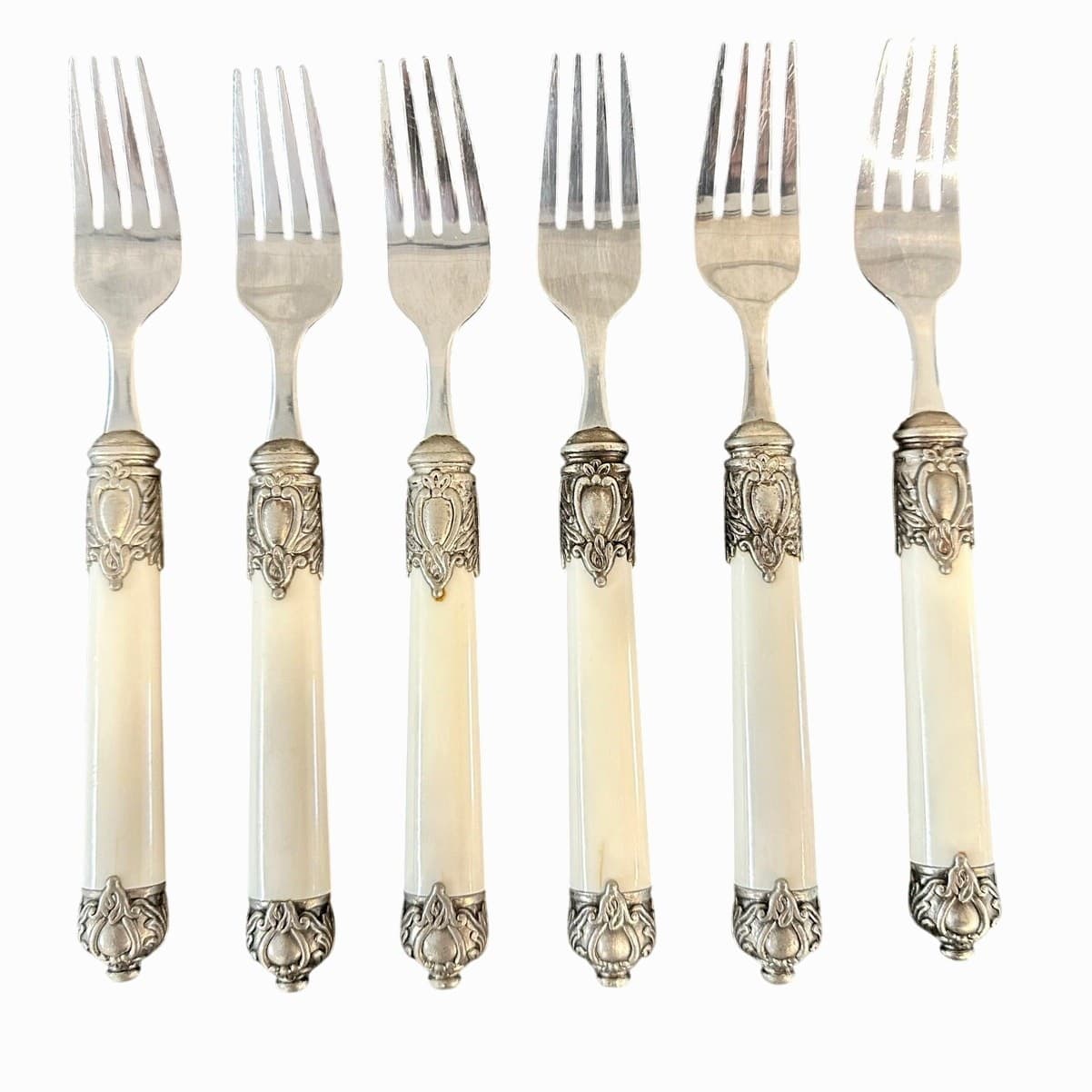 Hampton Silversmiths 'San Remo' Flatware Stainless Ivory Salad Forks-Set of 6